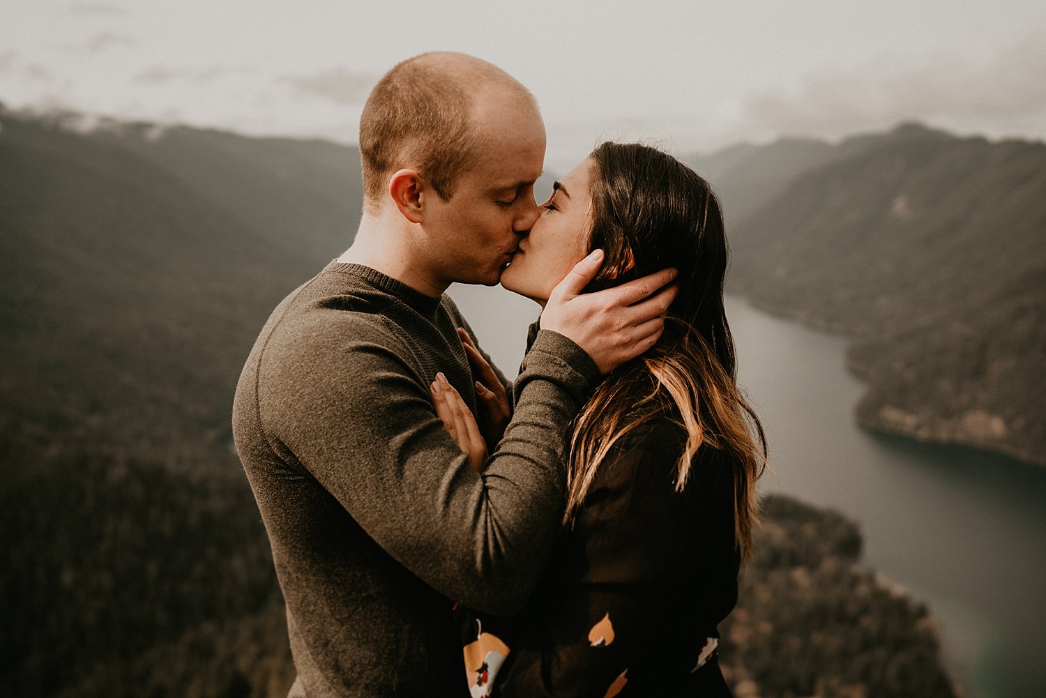 Mount storm king with perfect mountains and lake views