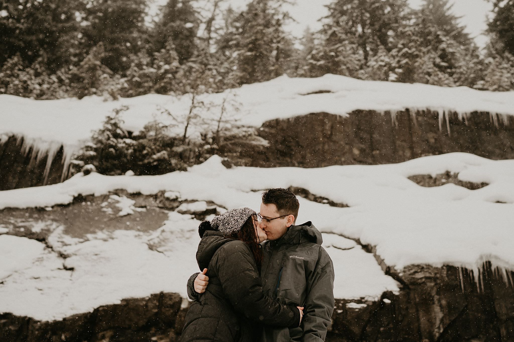 Alpental snow kiss by Snoqualmie Pass