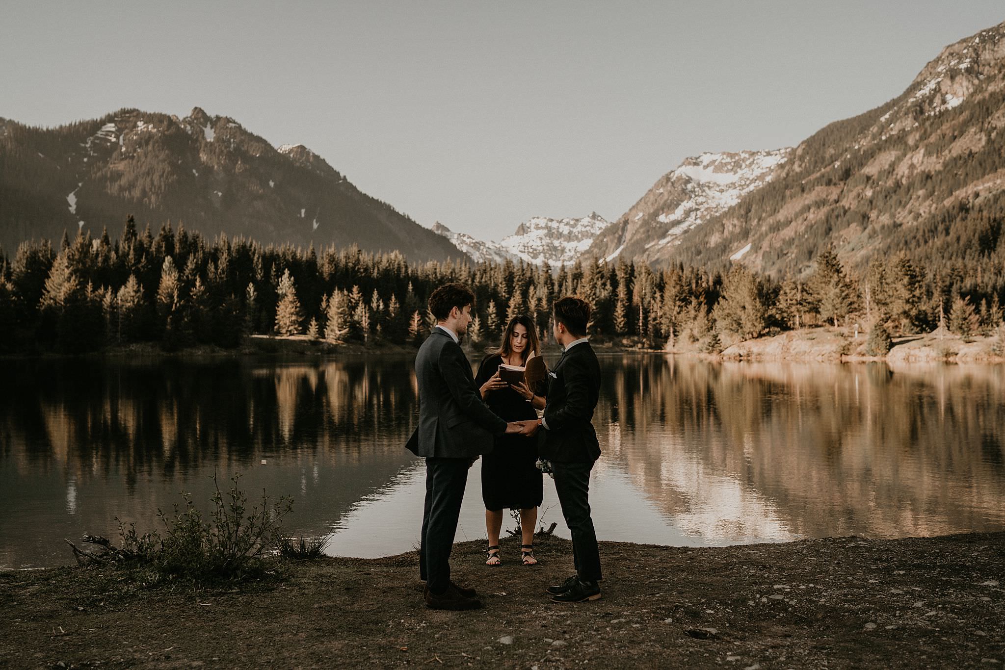 Gold Creek Pond Elopement Snoqualmie Pass