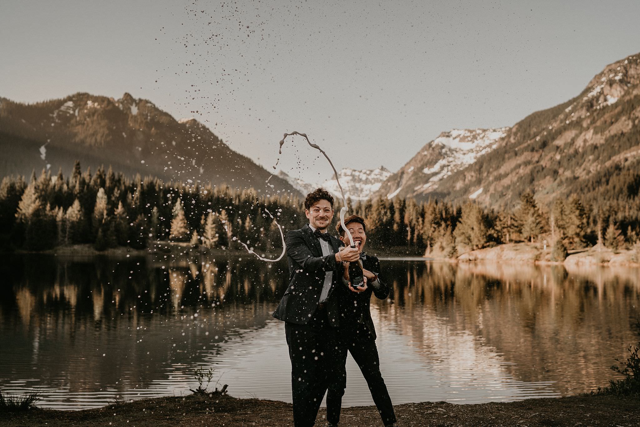 PNW adventure elopement for same sex couples