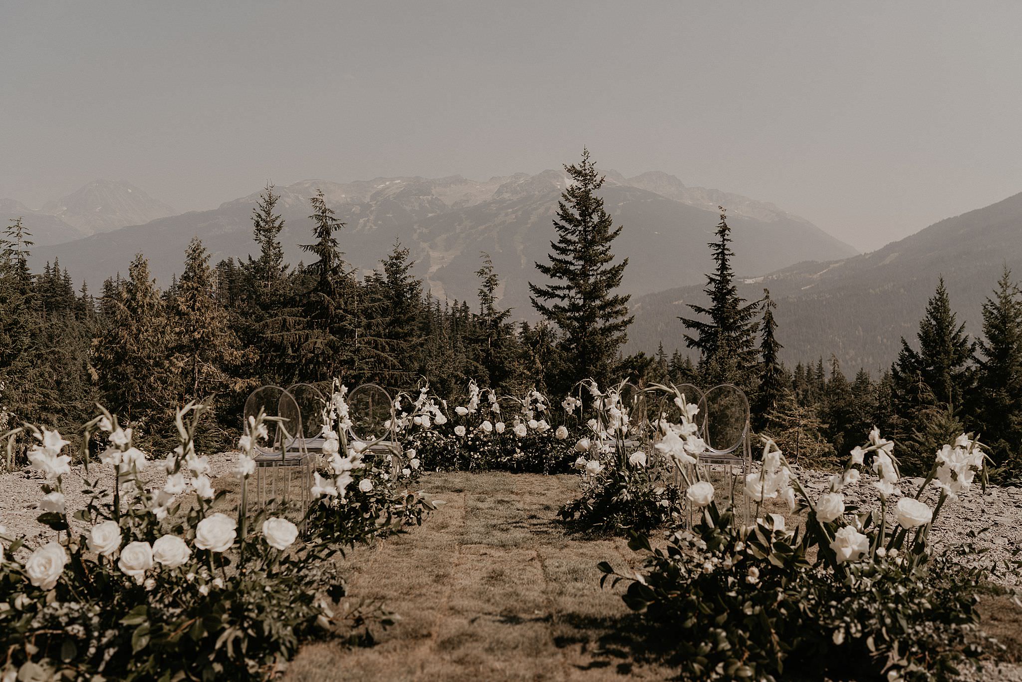 Whistler mountain sea to sky gondola elopement intimate wedding