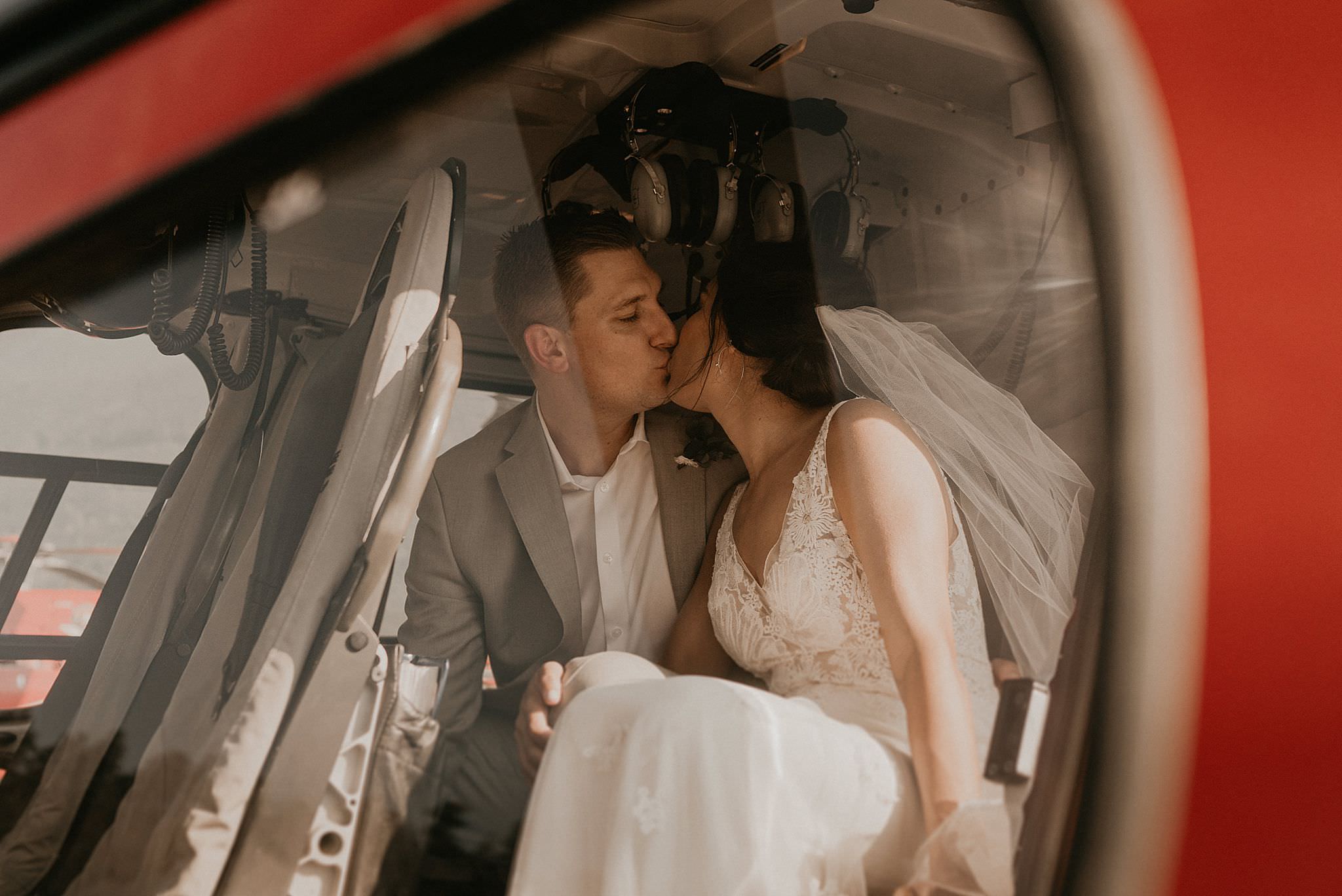 Alaska wedding and helicopter elopement