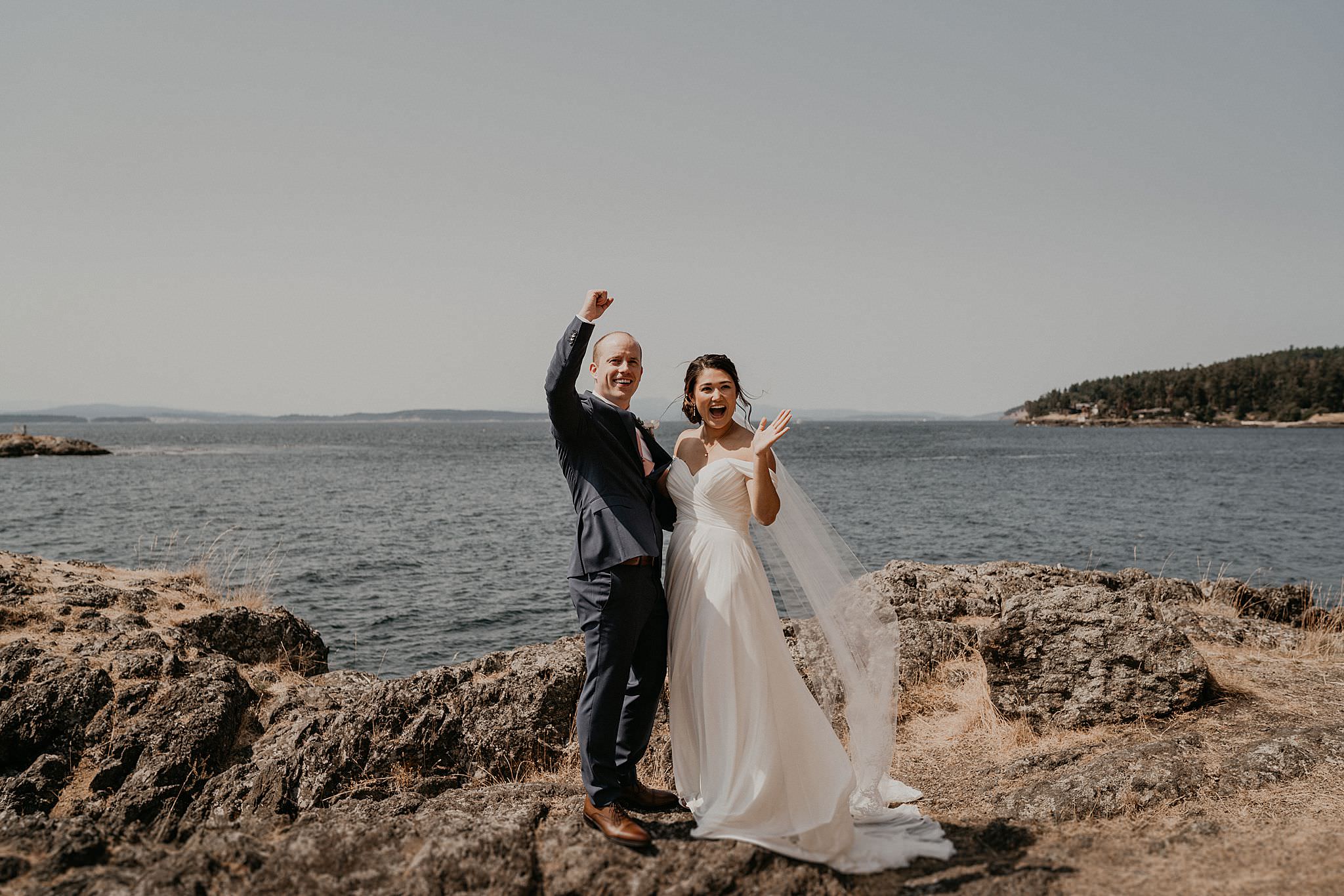 Roche Harbor Wedding Lime Kiln State Park Elopement First Look