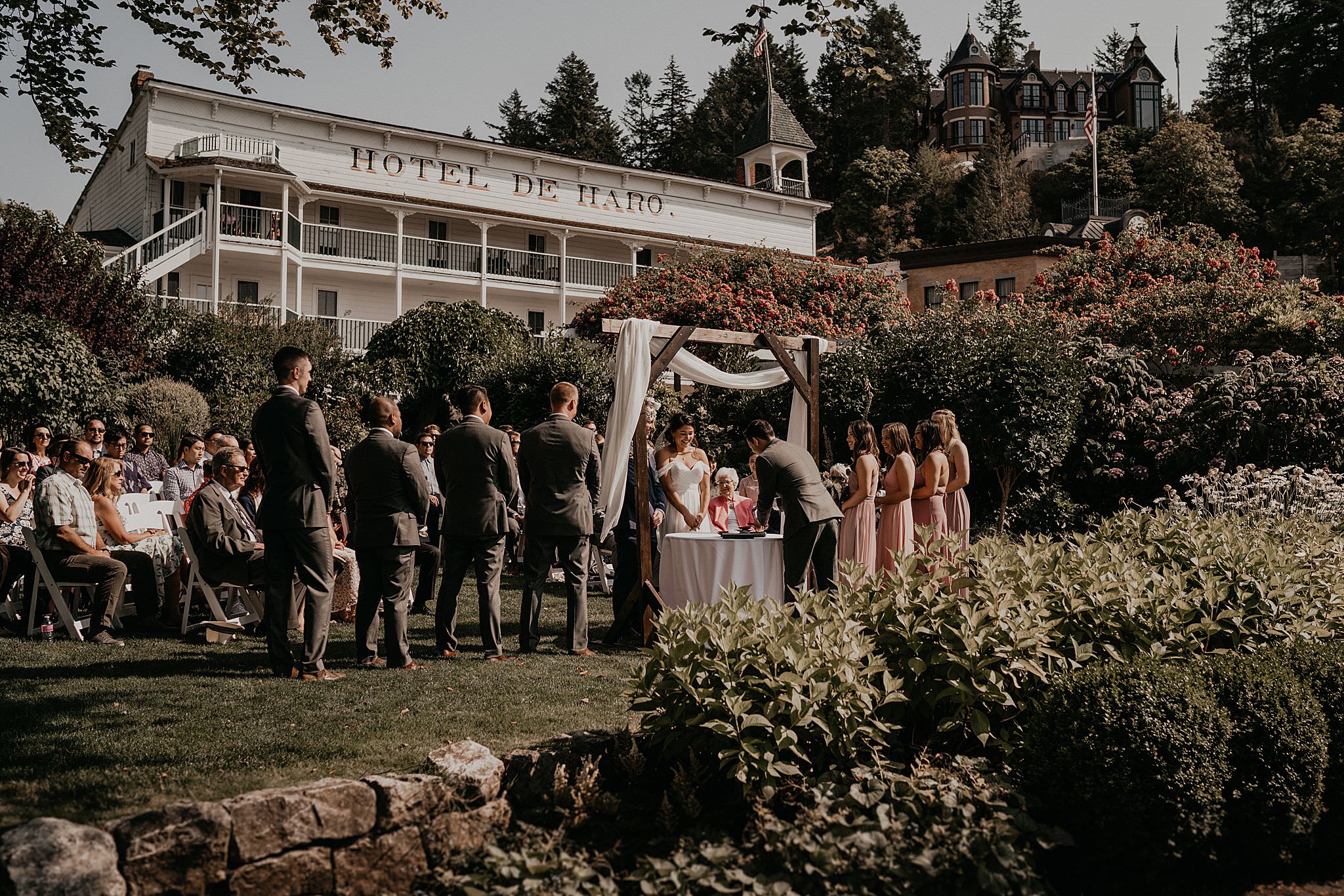 San San Kudo tea ceremony wedding at Roche Harbor resort on San Juan islands