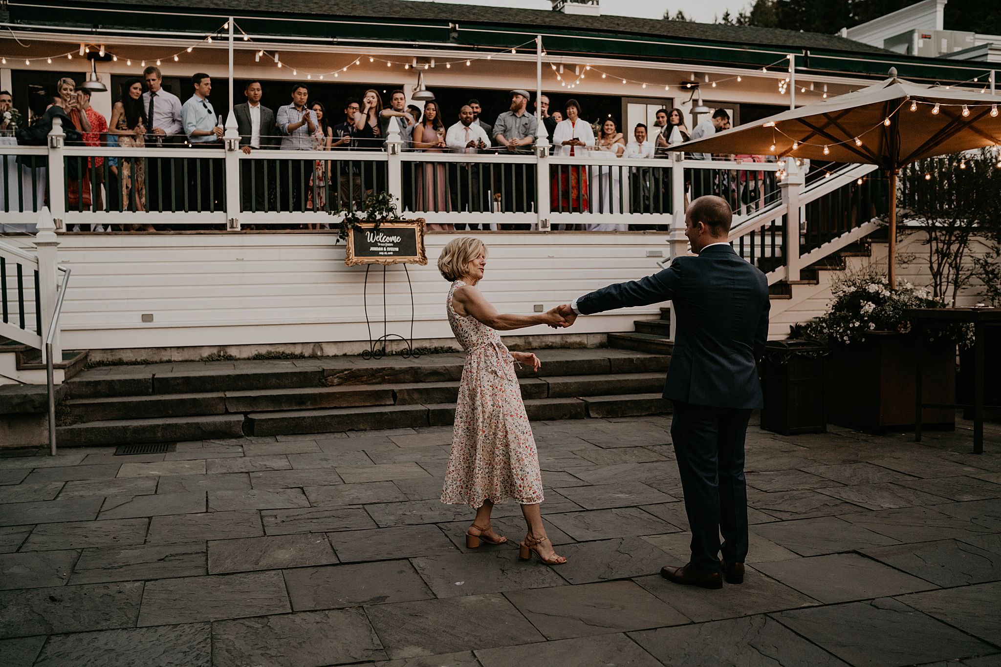 Mother and son dance wedding Seattle Washington at Roche Harbor resort