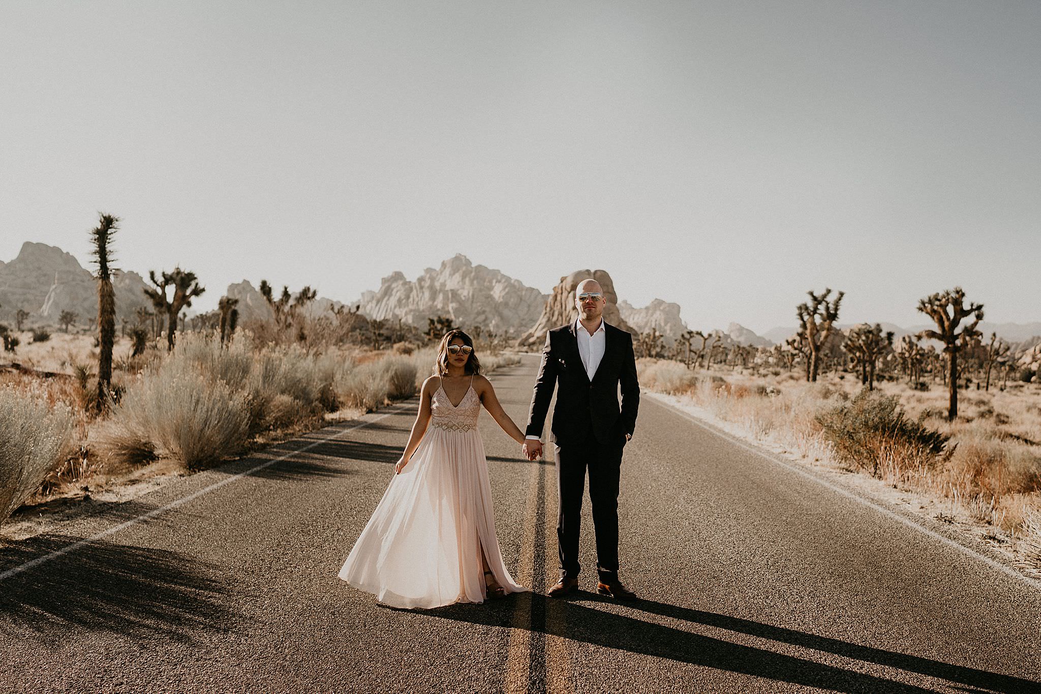 Ideas for best dress for Joshua Tree engagement photos 