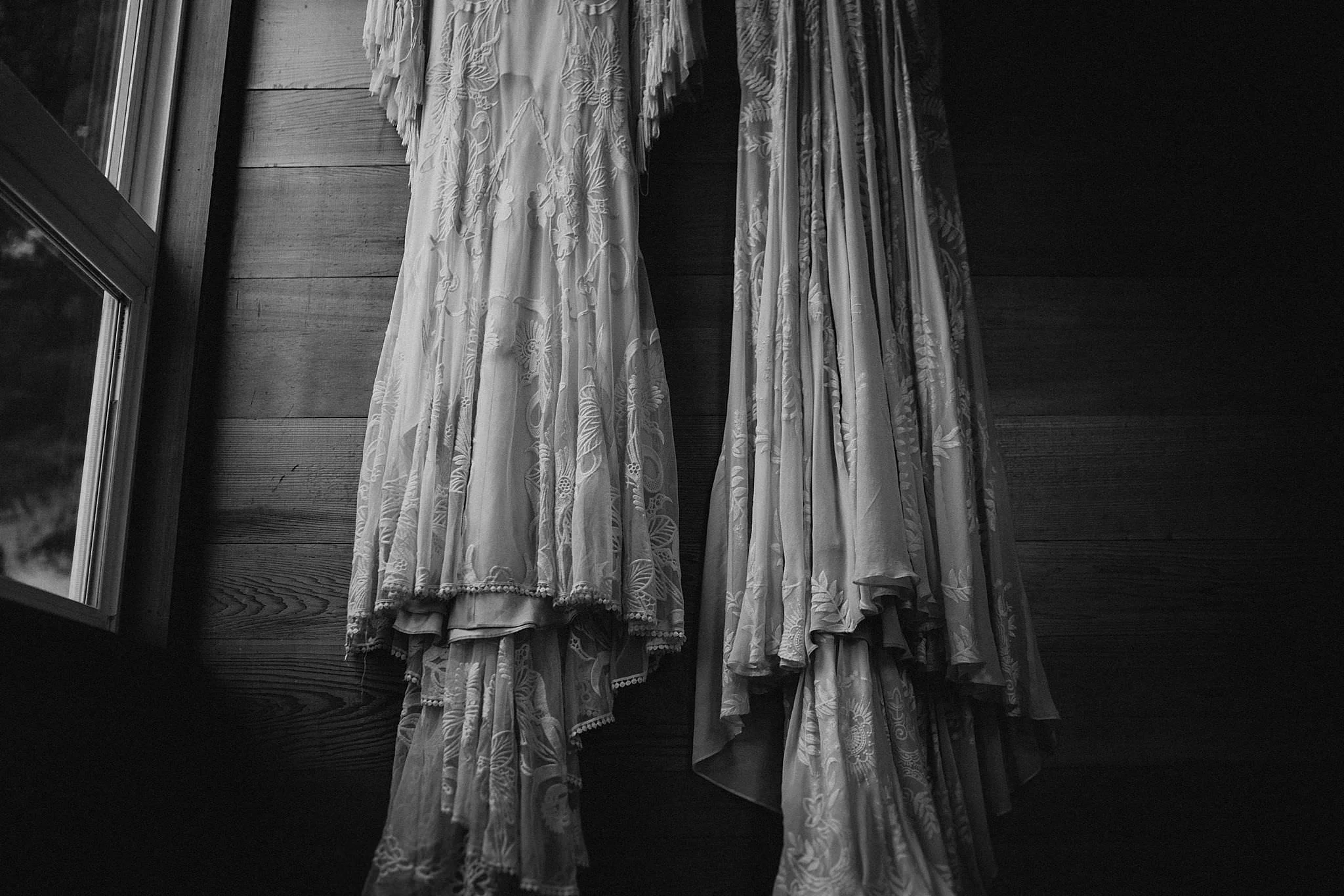 Rue de seine boho wedding dress for Olympic National Park Elopement at Ruby Beach Cabin