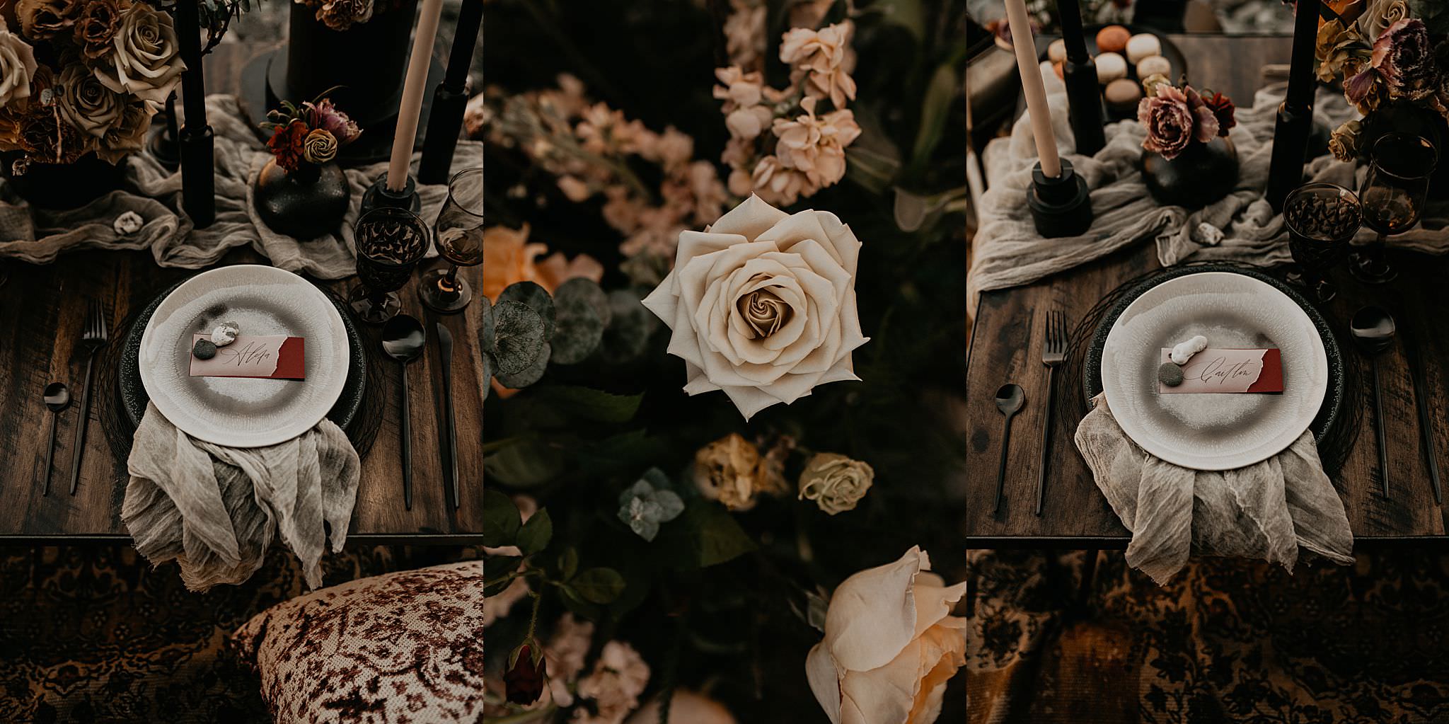 Gorgeous boho sweet heart table for ruby beach elopements and weddings by Rain and Pines