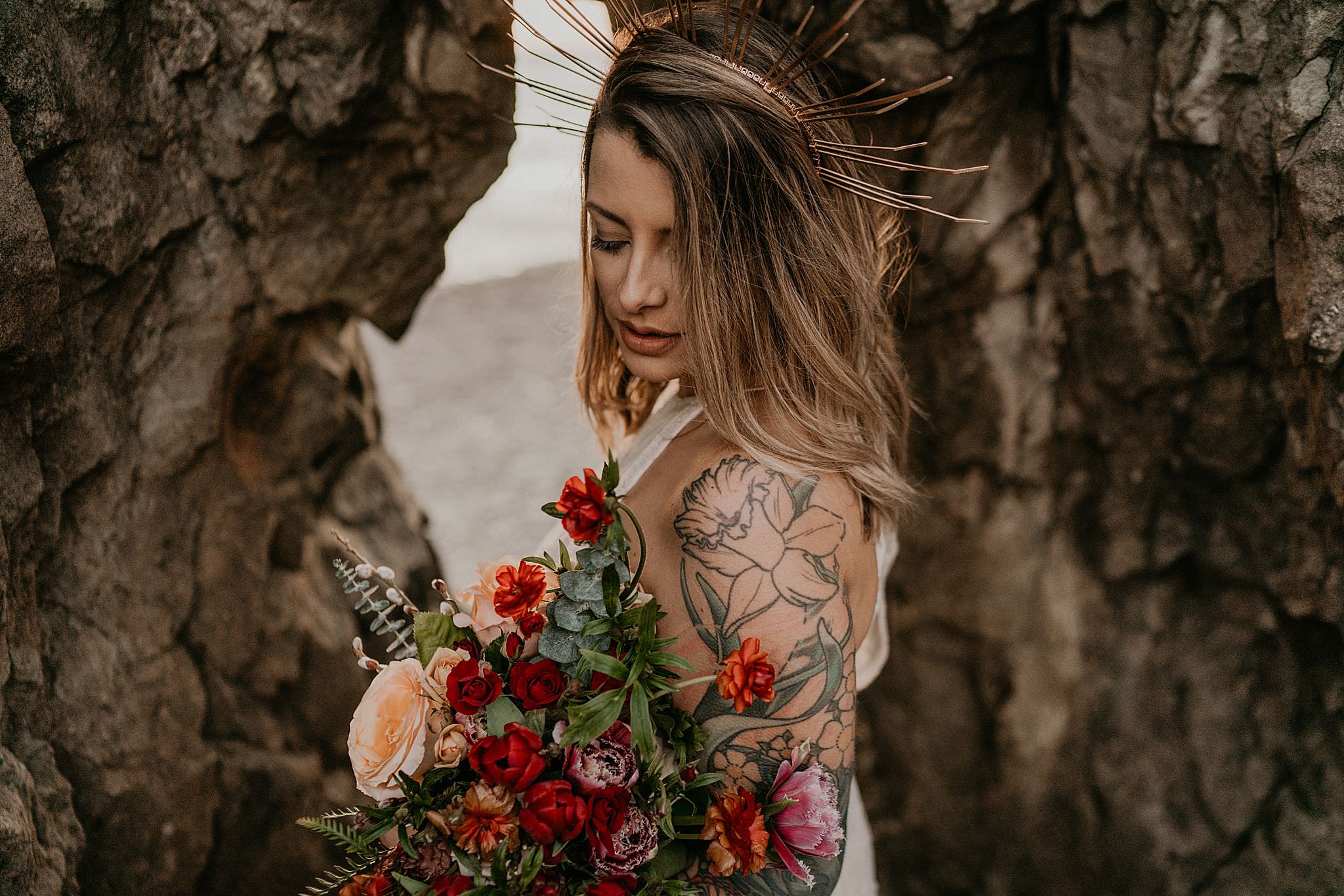 A very PNW elopement and vow renewal at Ruby Beach Olympic National Park as seen on junebug weddings