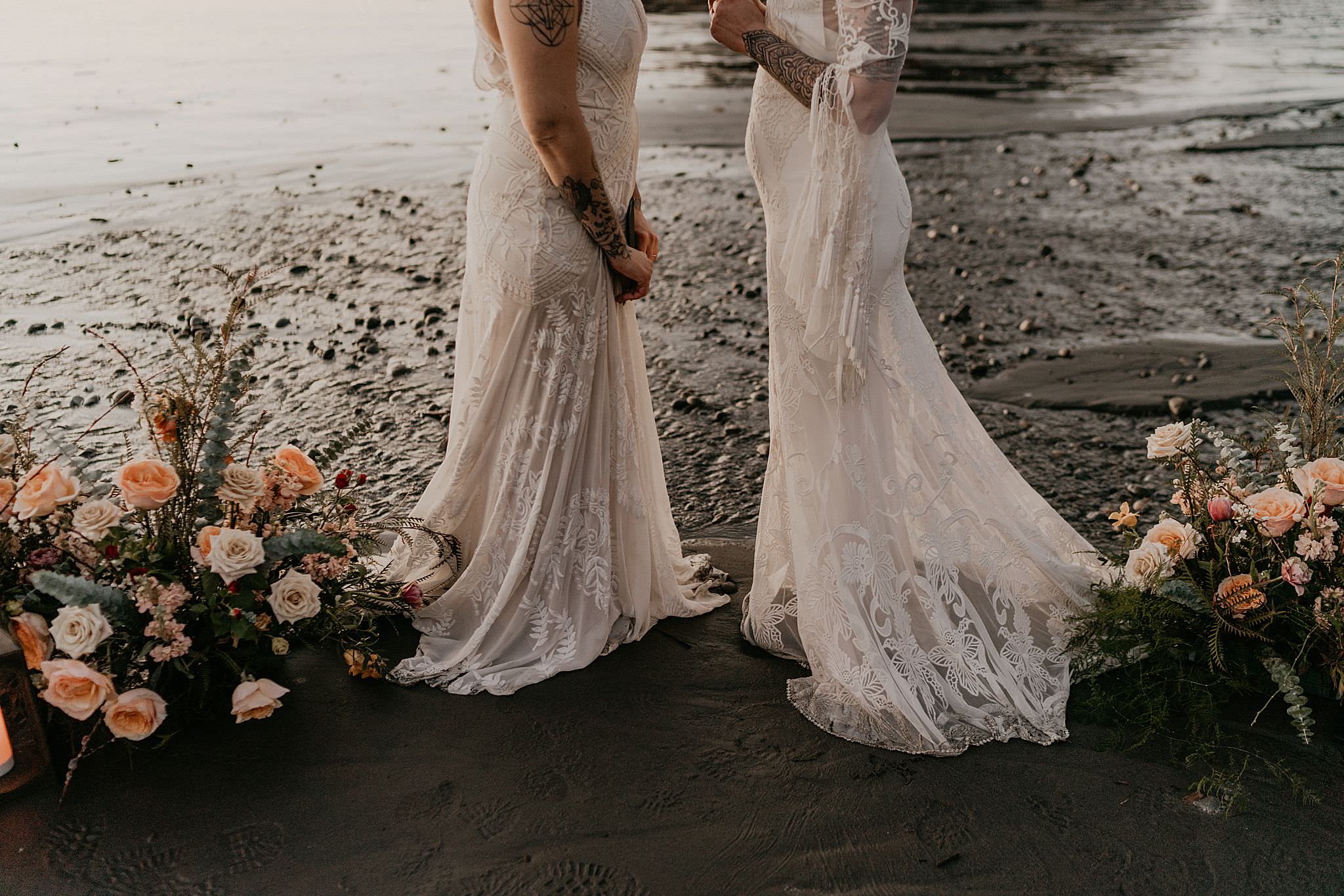 A very PNW elopement and vow renewal at Ruby Beach Olympic National Park as seen on junebug weddings