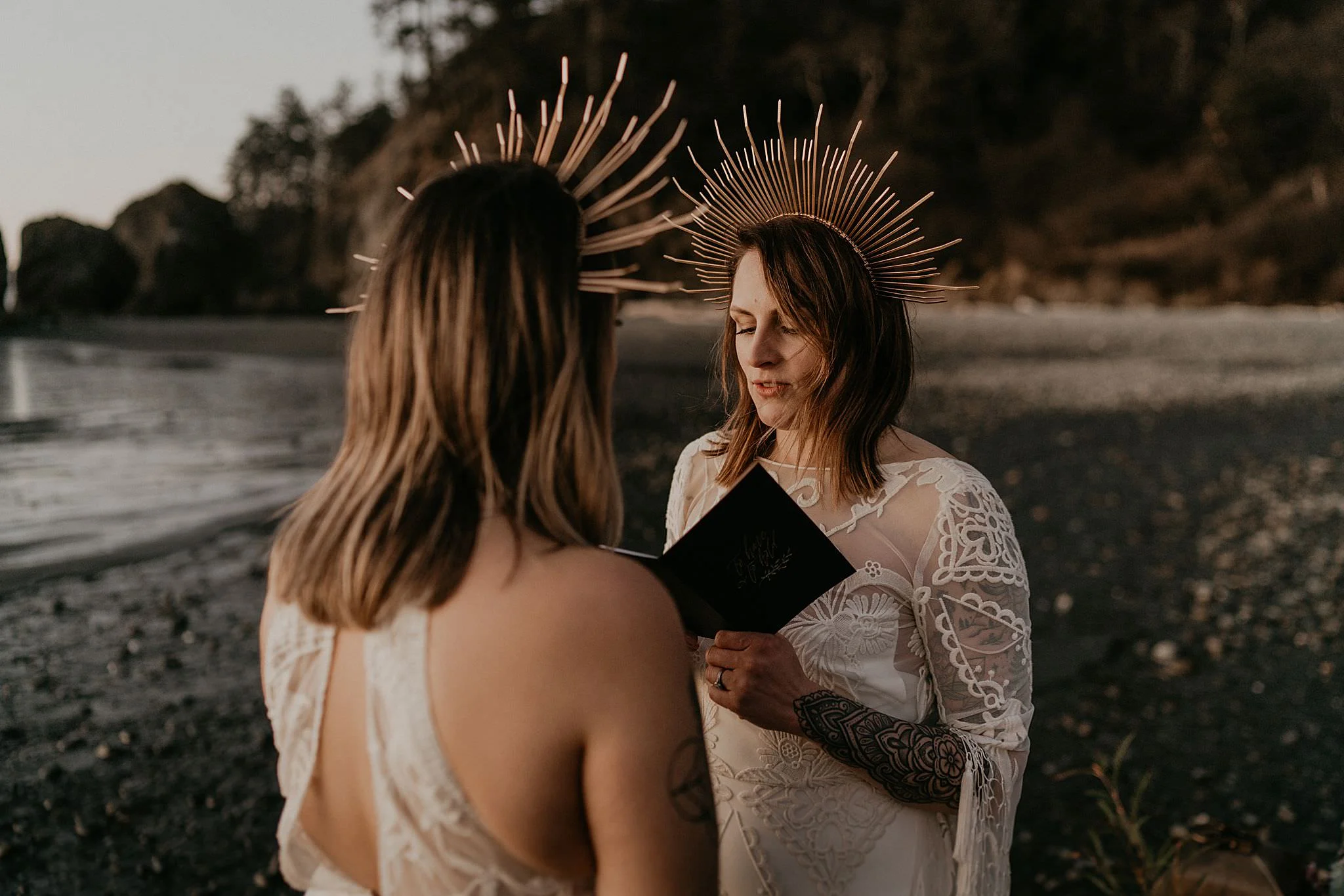 A very PNW elopement and vow renewal at Ruby Beach Olympic National Park as seen on junebug weddings