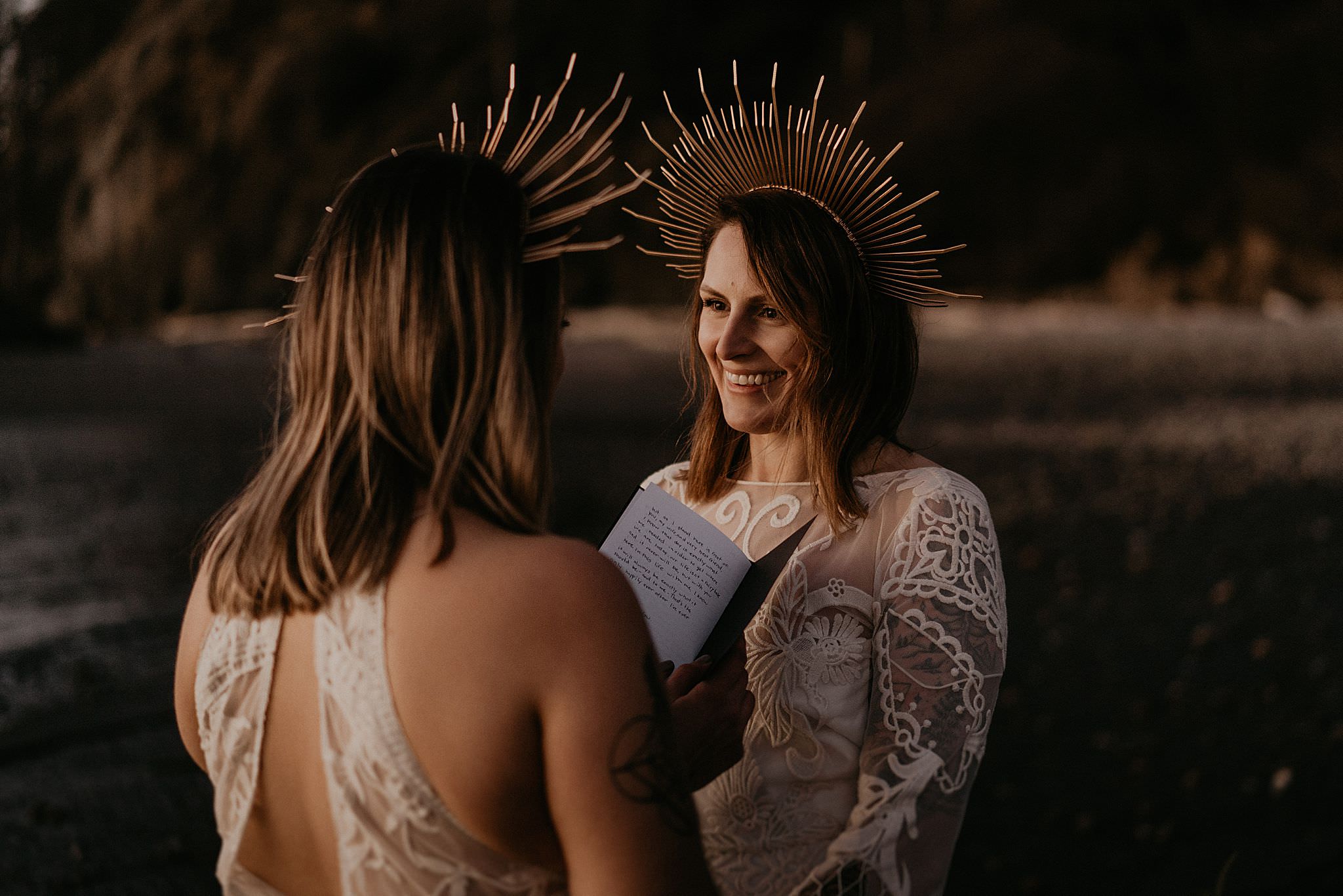 A pacific northwest wedding and vow renewal at Ruby Beach Olympic National Park as seen on junebug weddings