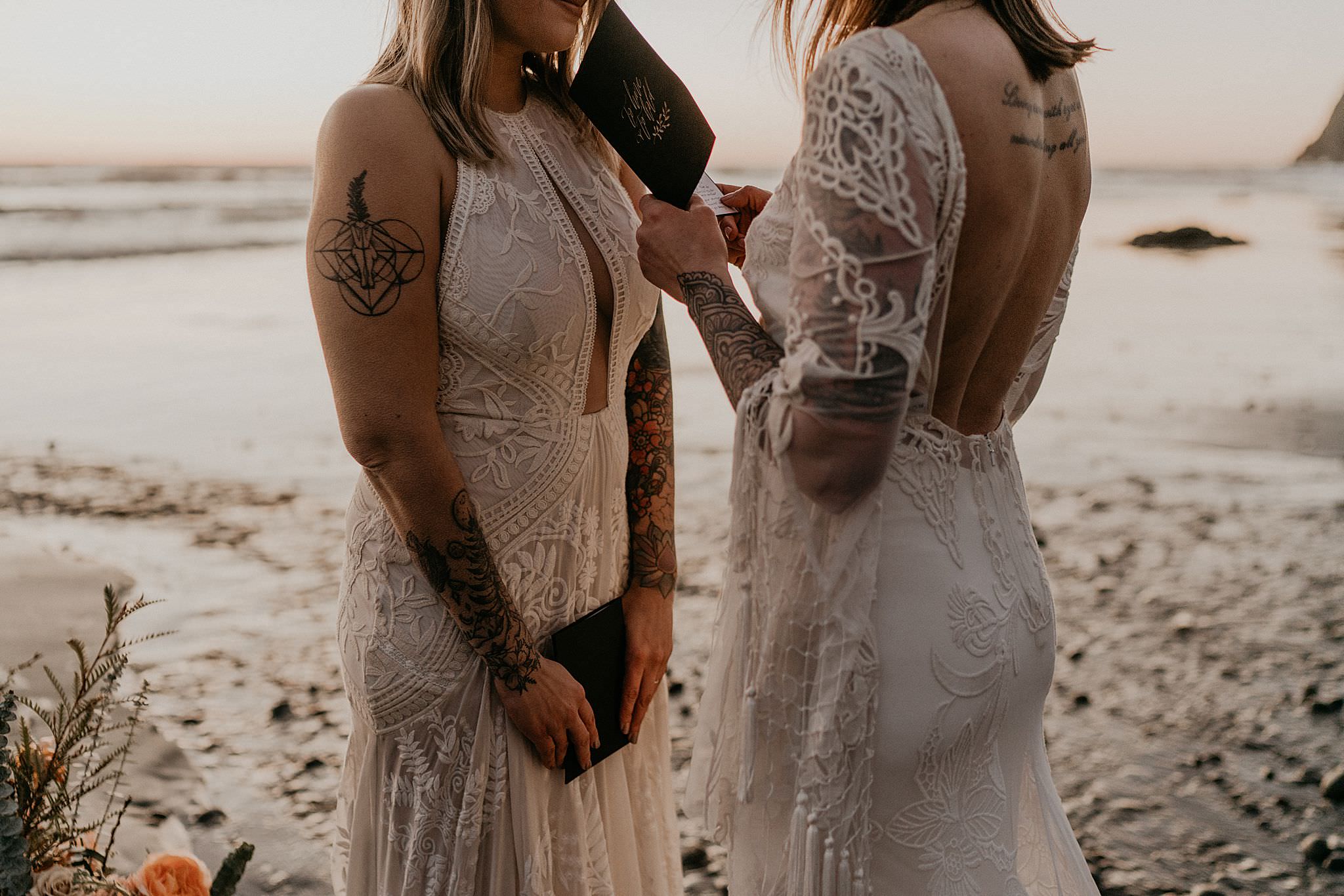 A pacific northwest wedding and vow renewal at Ruby Beach Olympic National Park as seen on junebug weddings