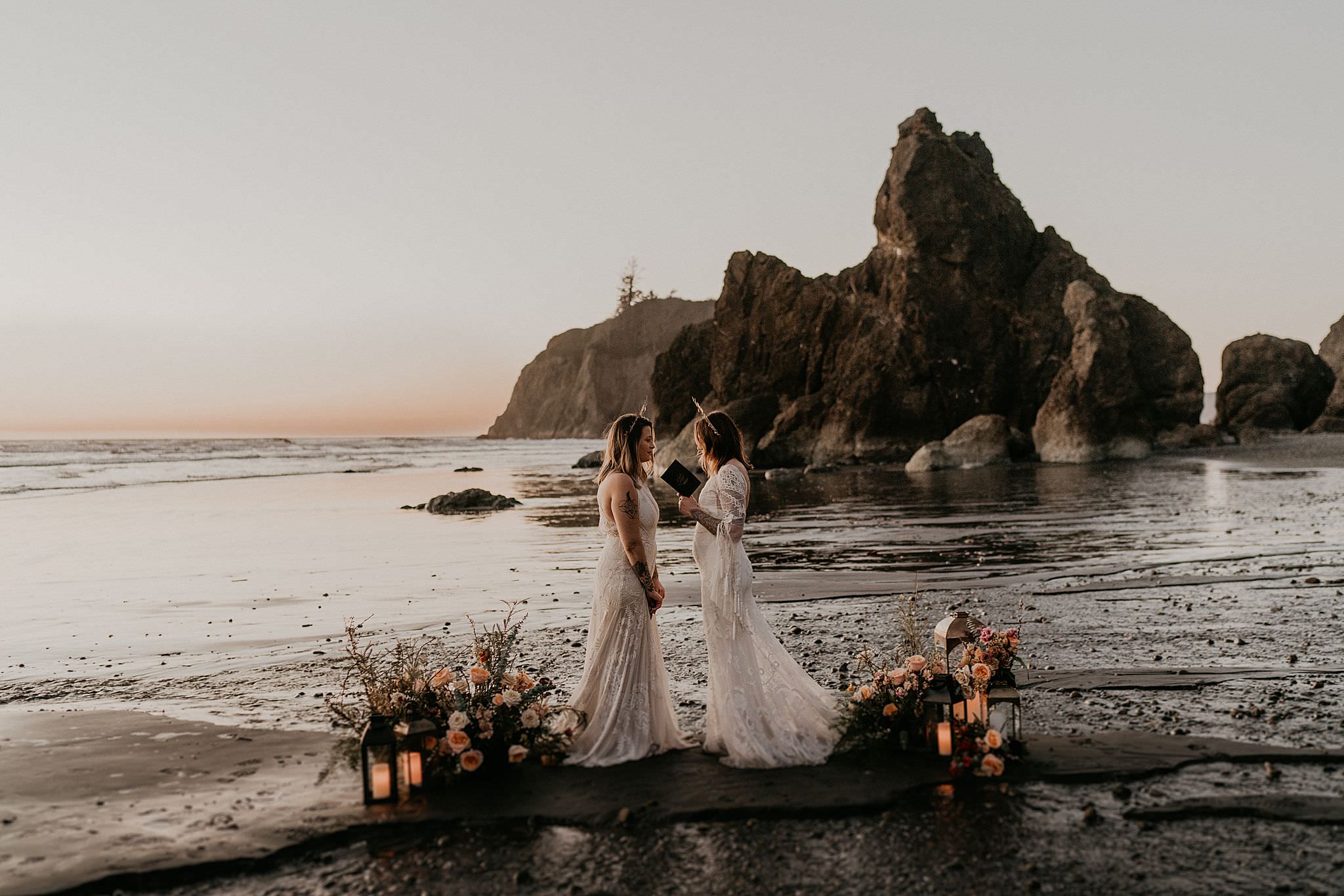 Olympic National Park elopement at Ruby Beach