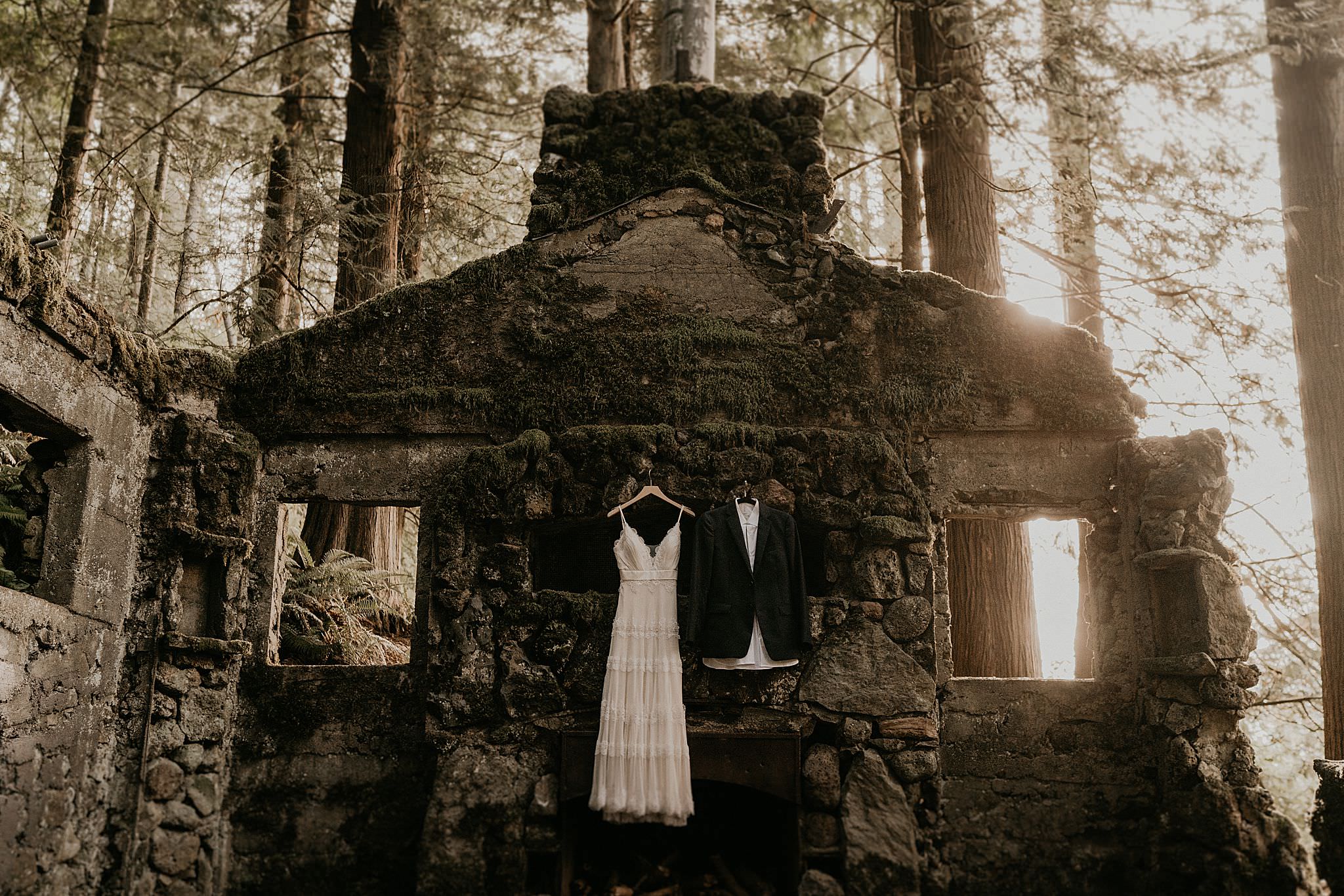 Boho Skamania Stone House Intimate Elopement