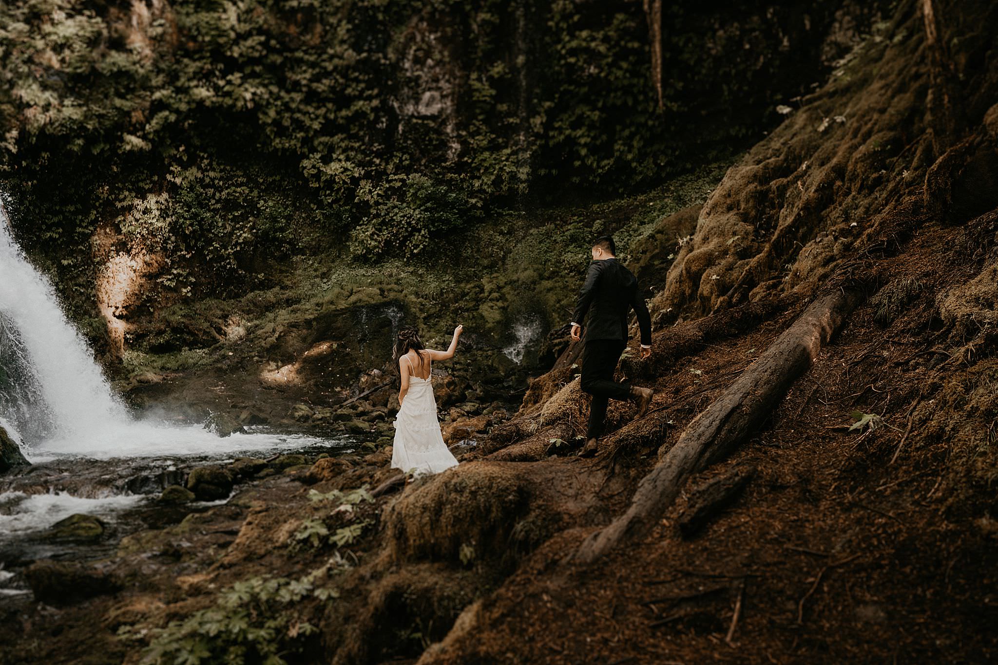 Panther Creek Falls elopement