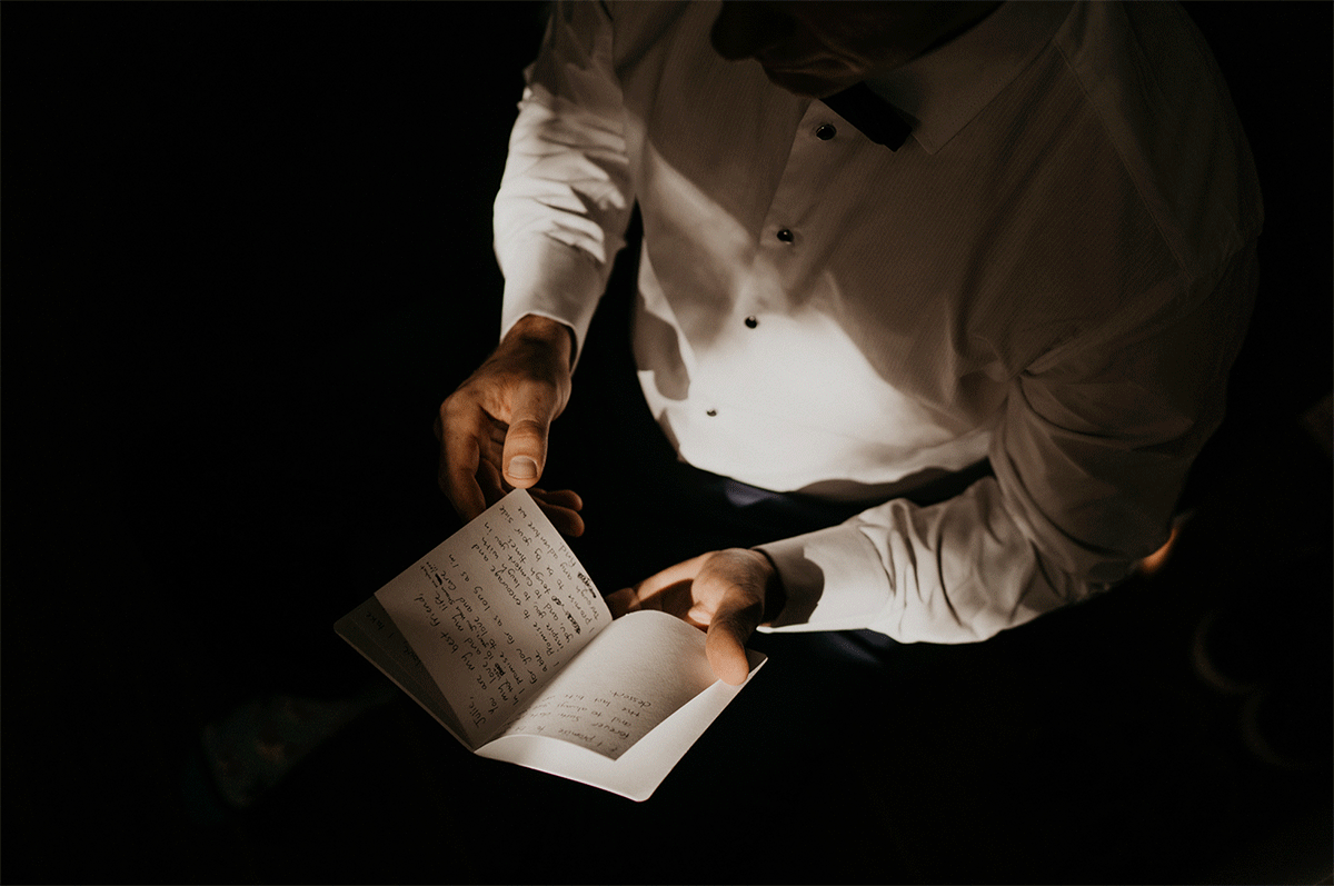 Dark and moody Yosemite National Park elopement in the cabin