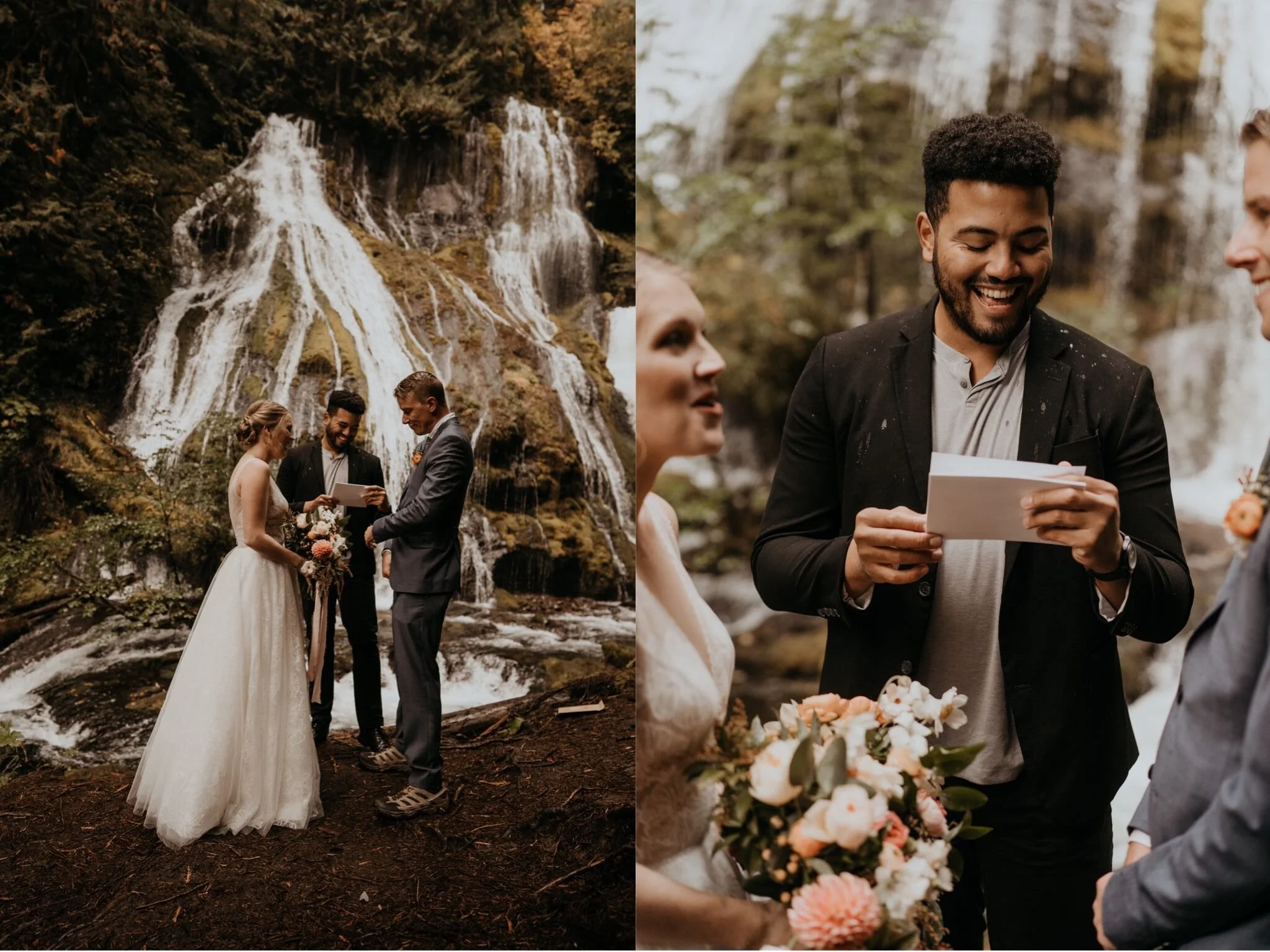 Washington Waterfall and Mountain Elopement Photographer