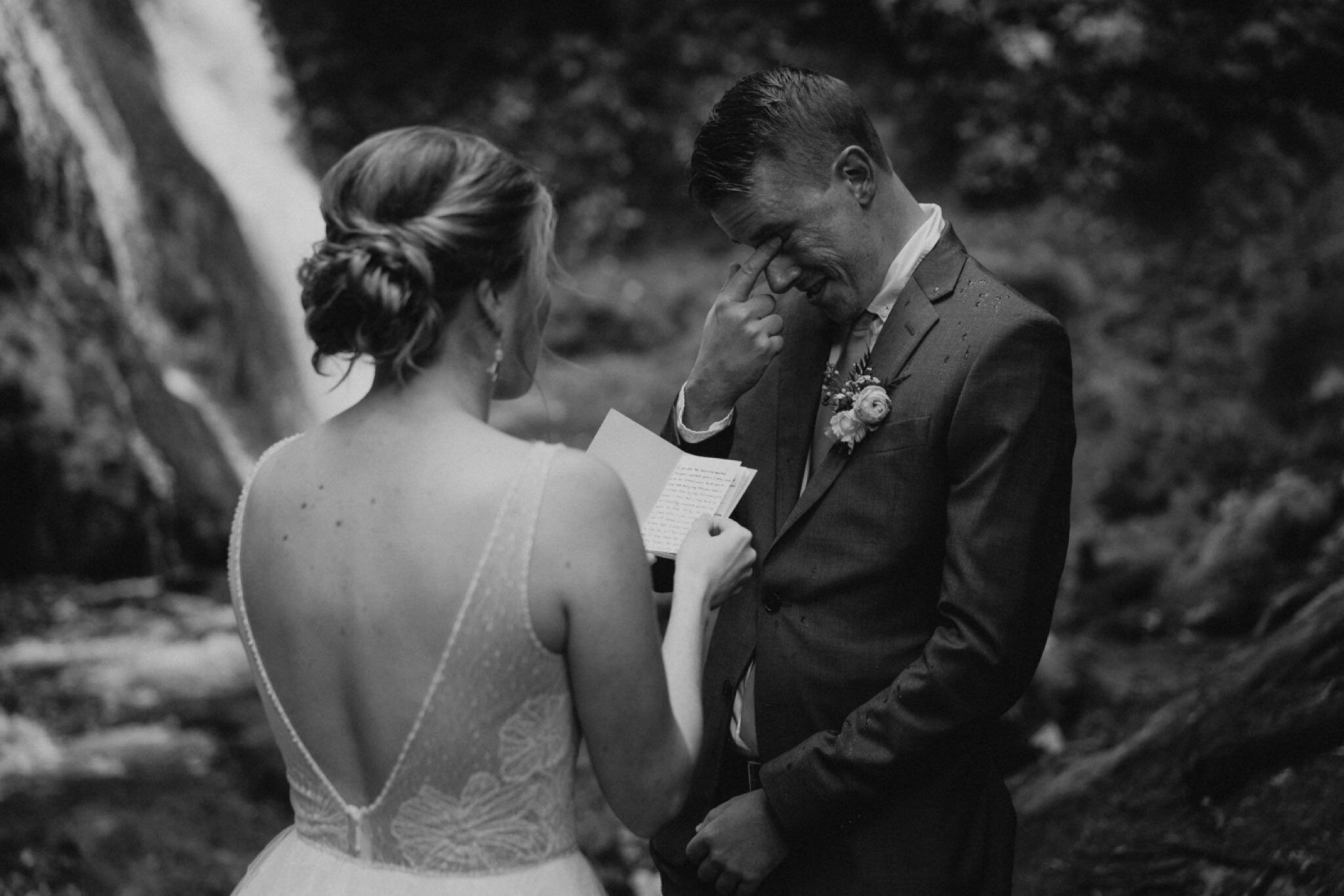 Washington Waterfall and Mountain Elopement Photographer