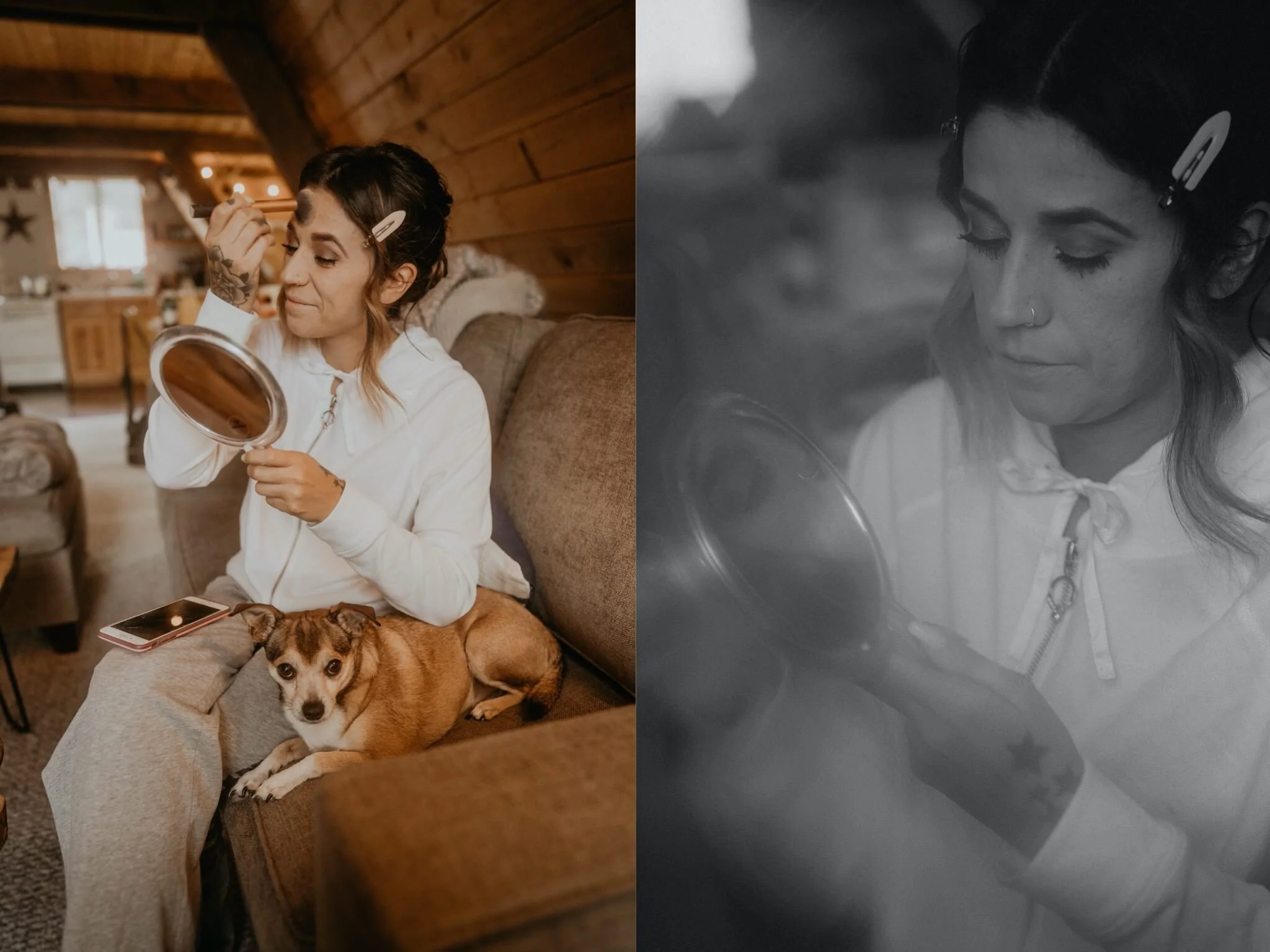 PNW A-frame Cabin Cozy River Intimate Wedding and Elopement at Mount Rainier National Park