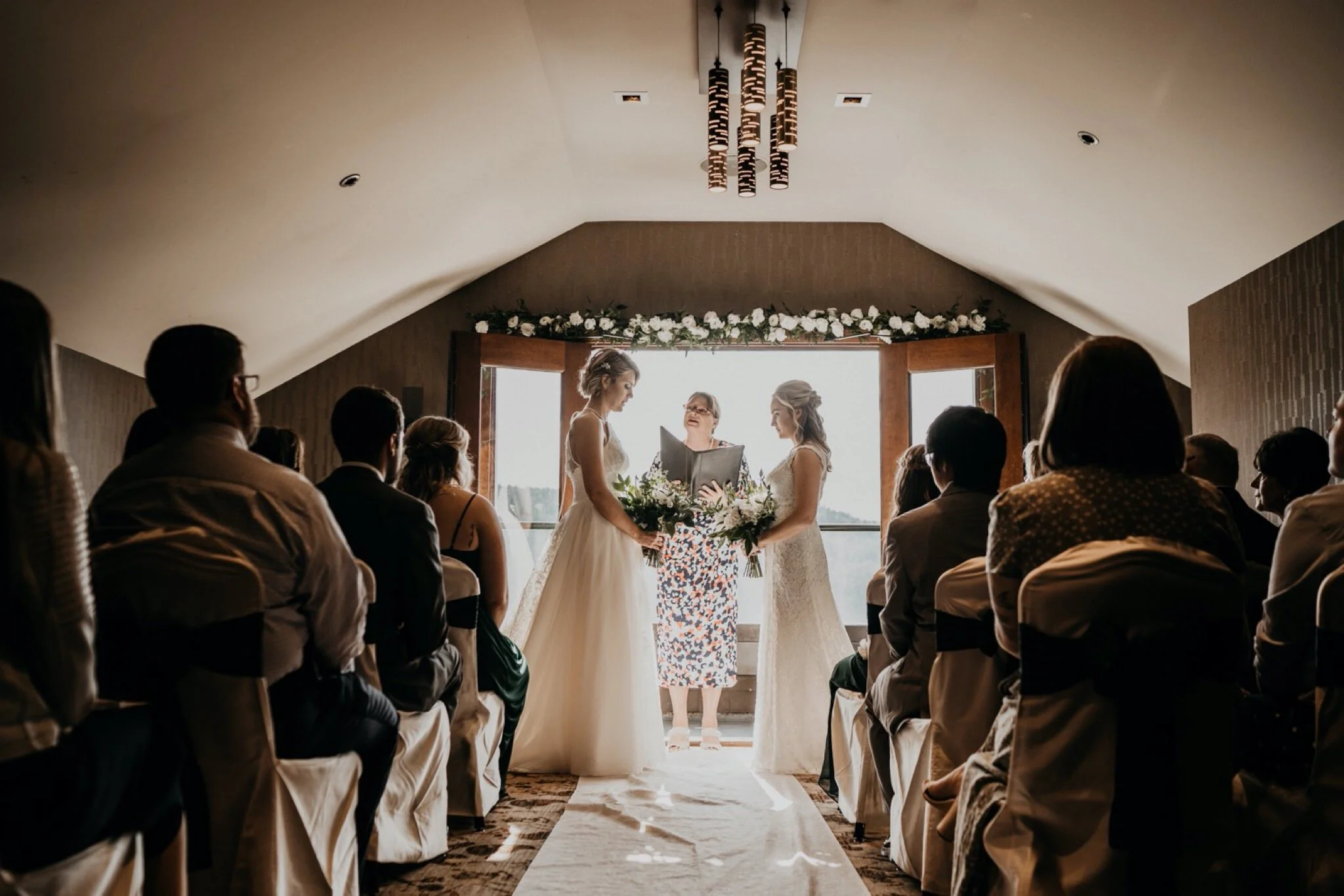 Snoqualmie Falls Wedding At Salish Lodge Same Sex Lesbian Brides Elopement