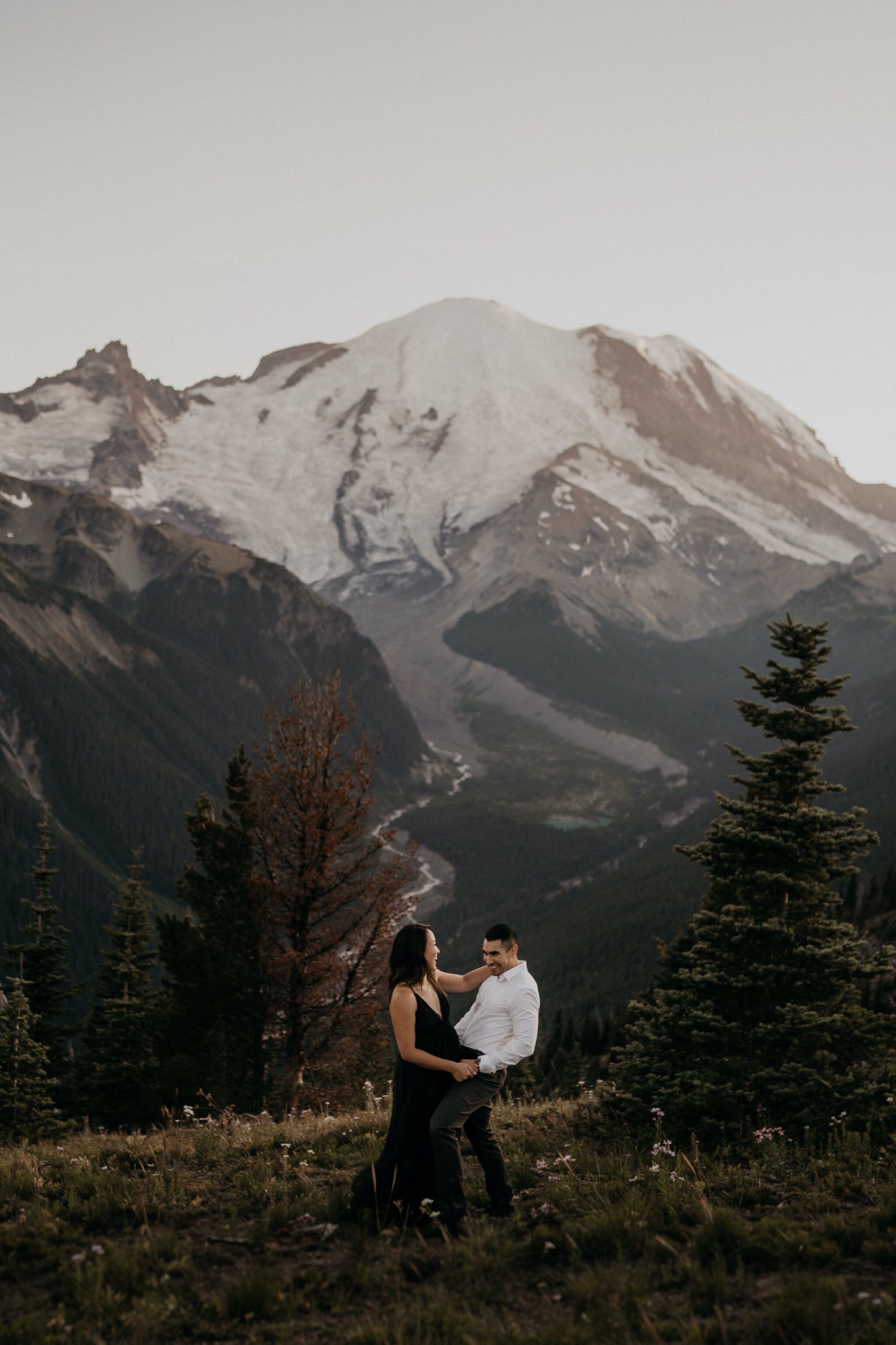 Mount Rainier Engagement Photos