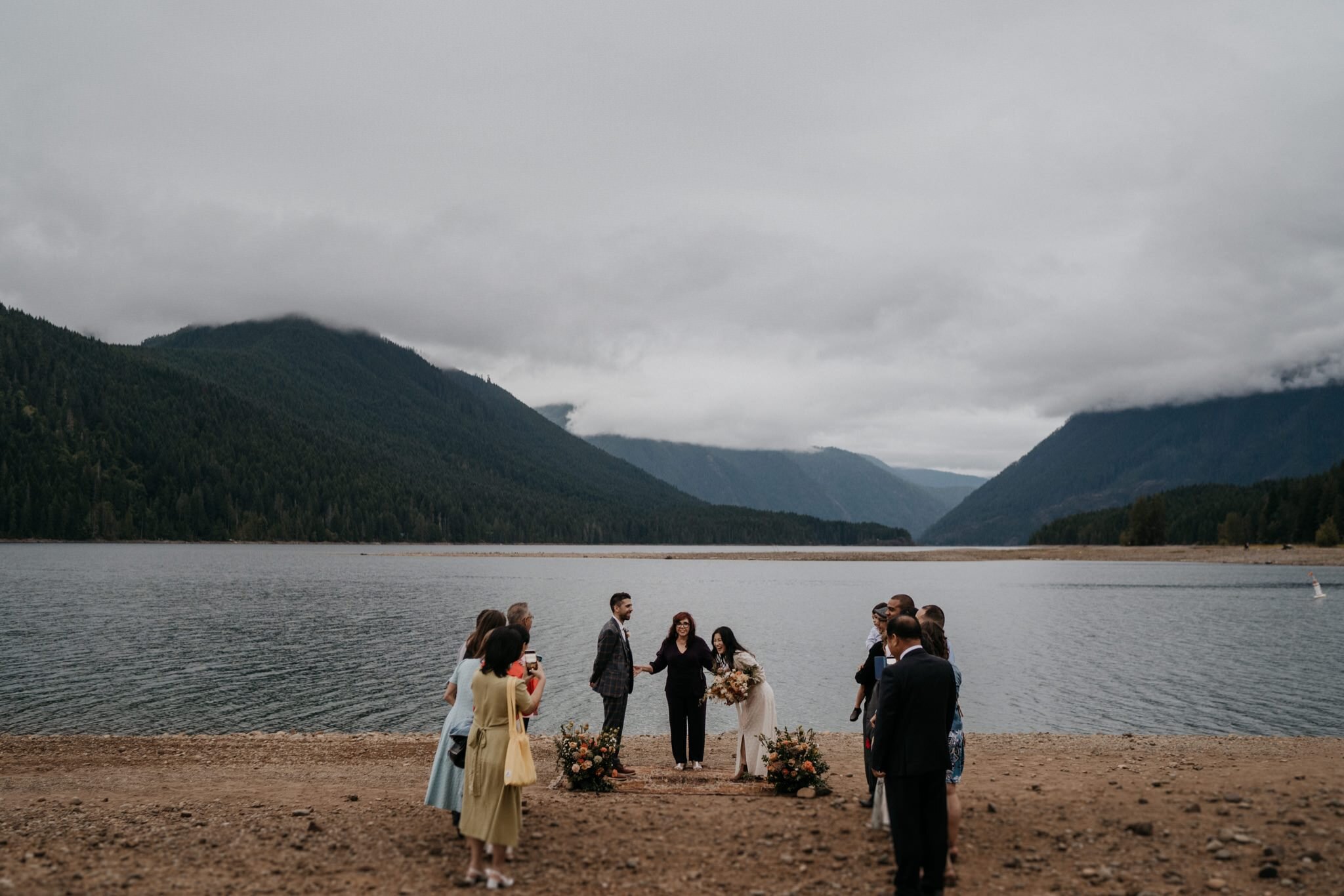 Boho Olympic National Park Elopement at Lake Cushman Seattle Washington