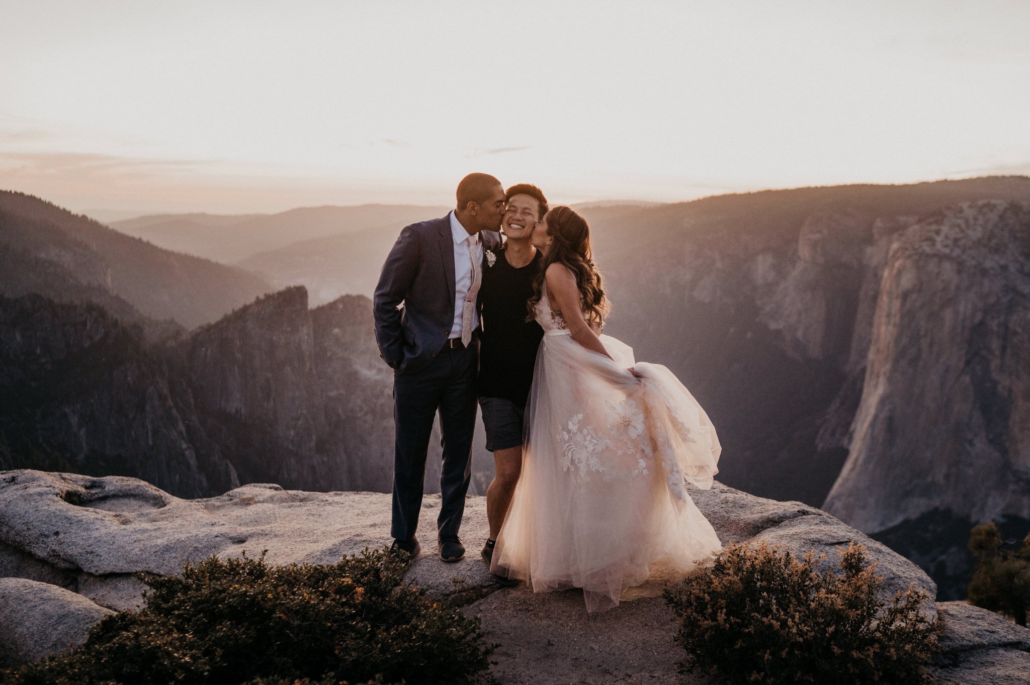 Best Elopement and Wedding Photographer for Yosemite National Park with bride and groom Henry Tieu Photography
