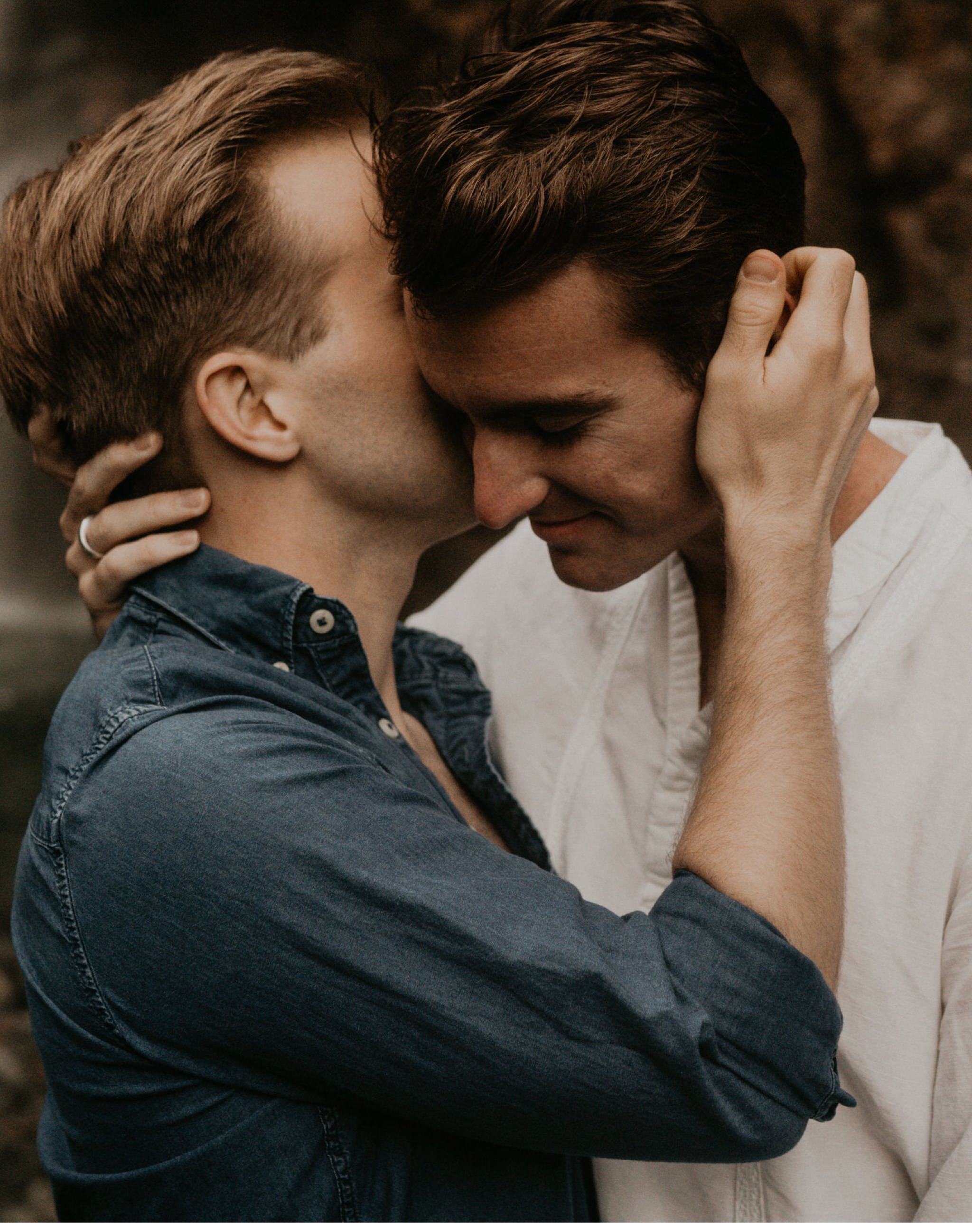 Snoqualmie Pass engagement photos with Mountain and Waterfall views Seattle LGBTQ wedding photographer