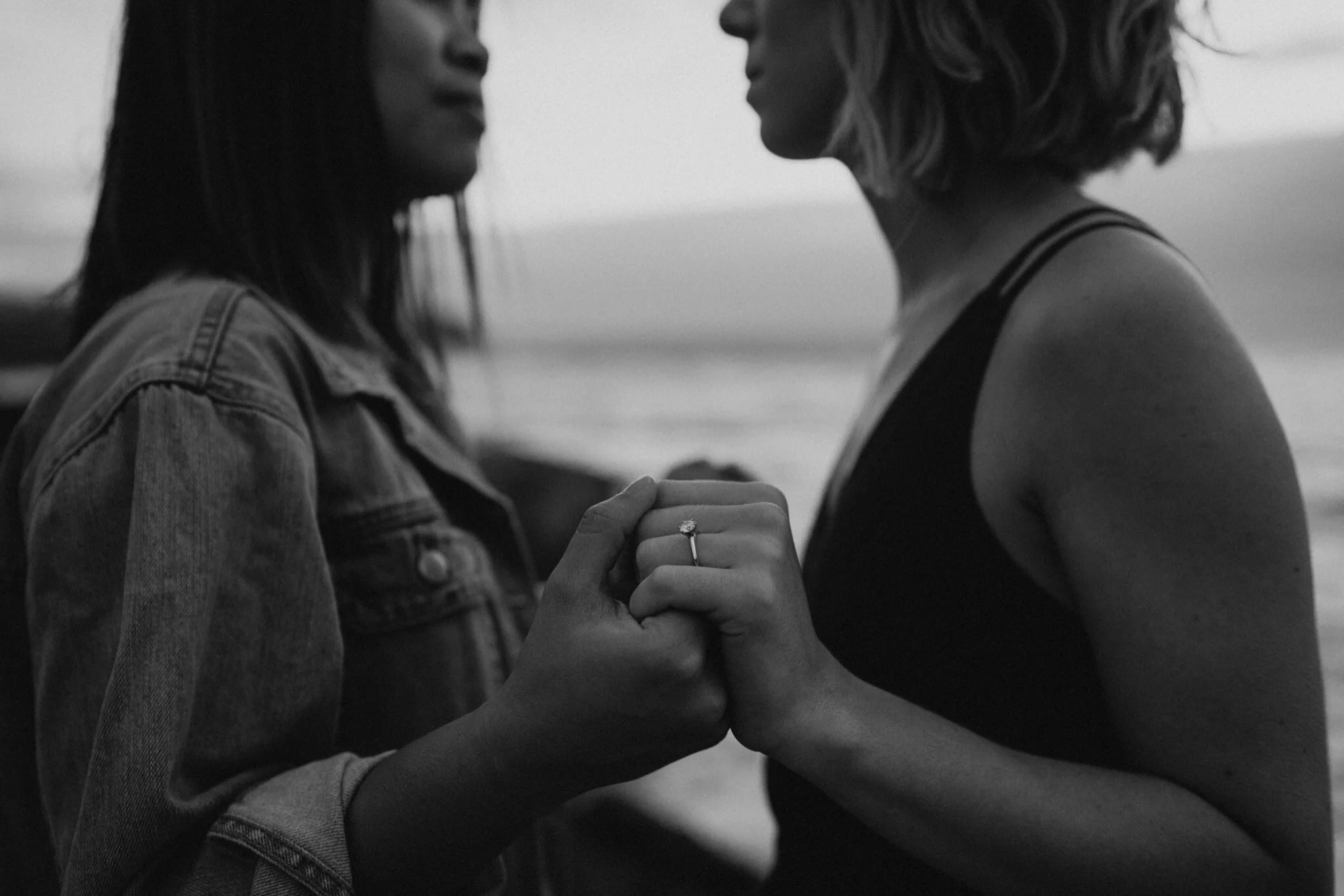 Kauai Engagement Photos Beach Cliff Rocks LGBTQ