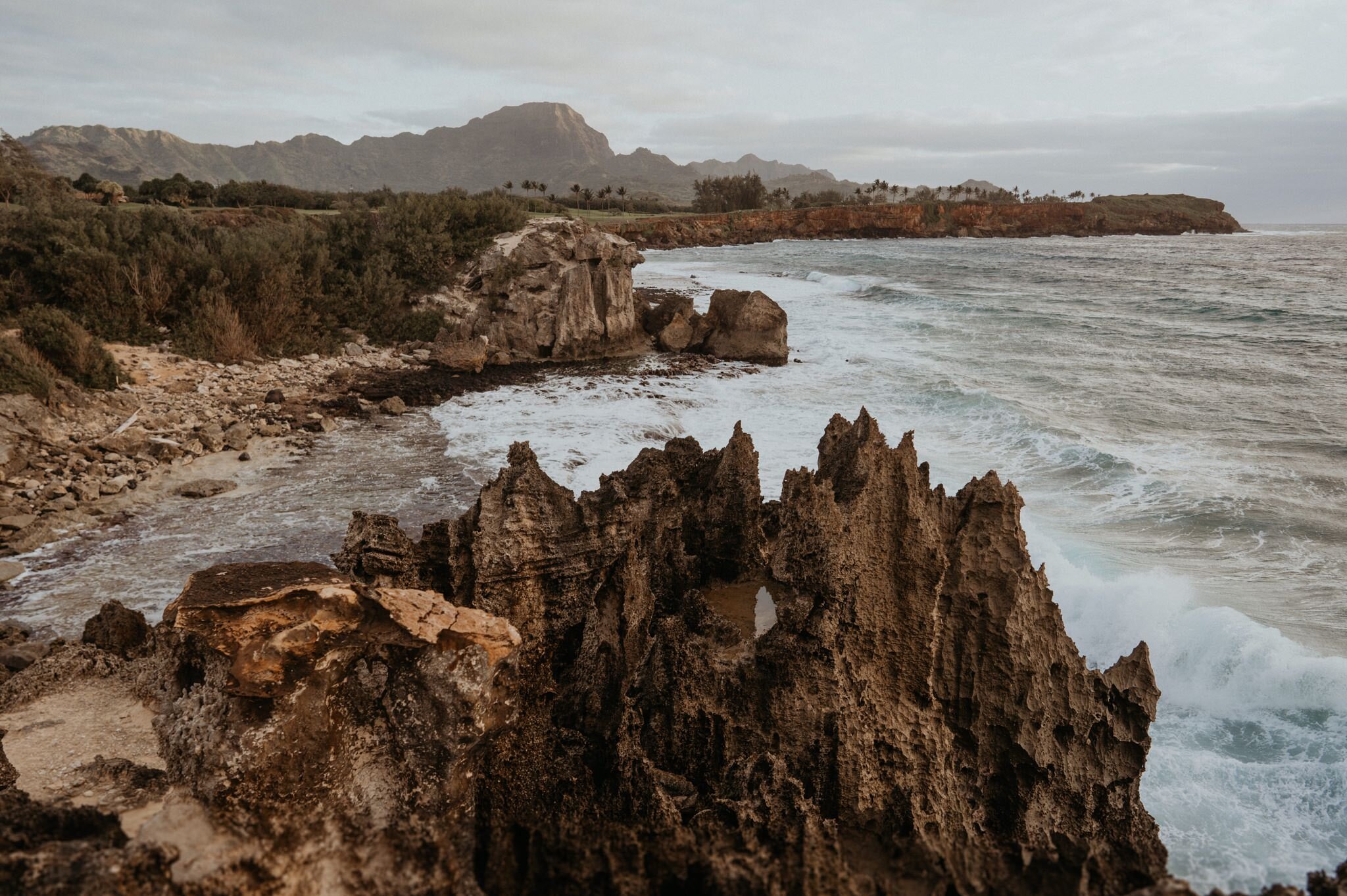 Kauai Engagement Photos Beach Cliff Rocks LGBTQ