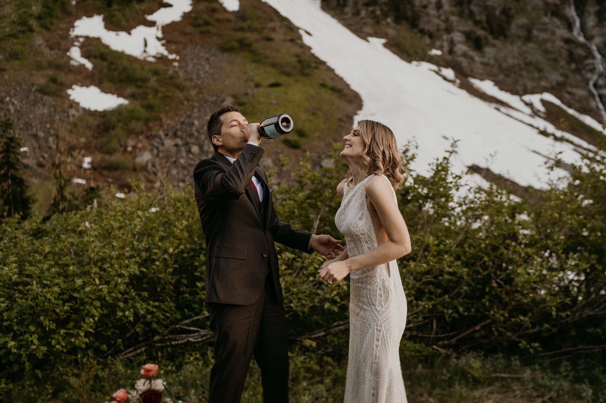 North Cascades National Park Elopement in Forest and Mountain