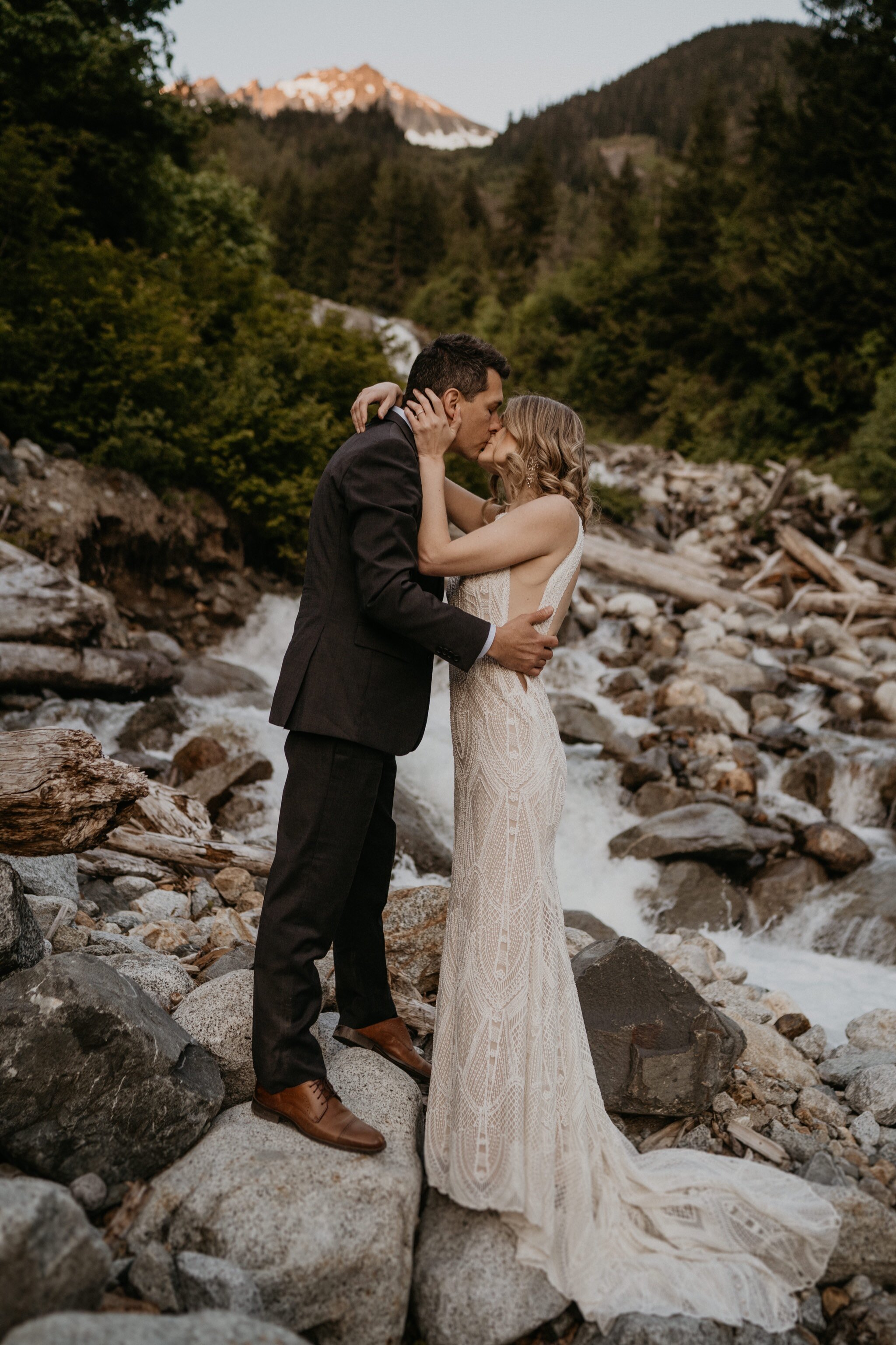 North Cascades National Park Elopement in Forest and Mountain