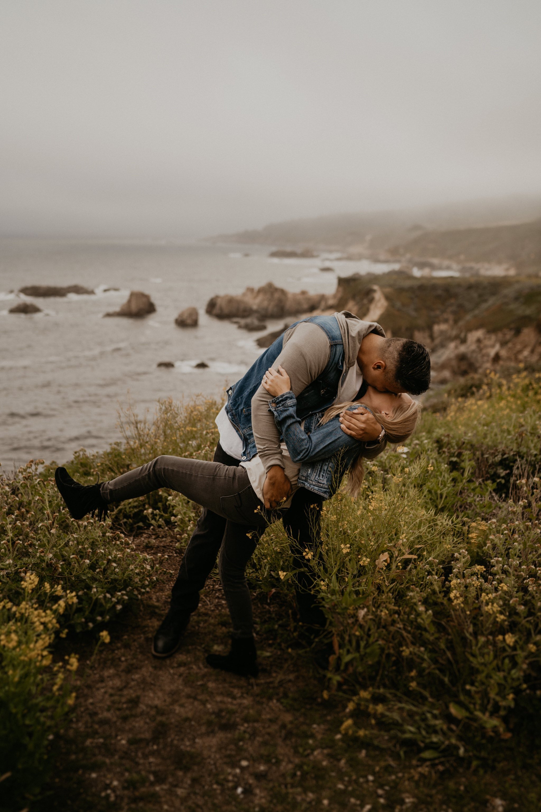 Moody and Foggy Big Sur Engagement Session