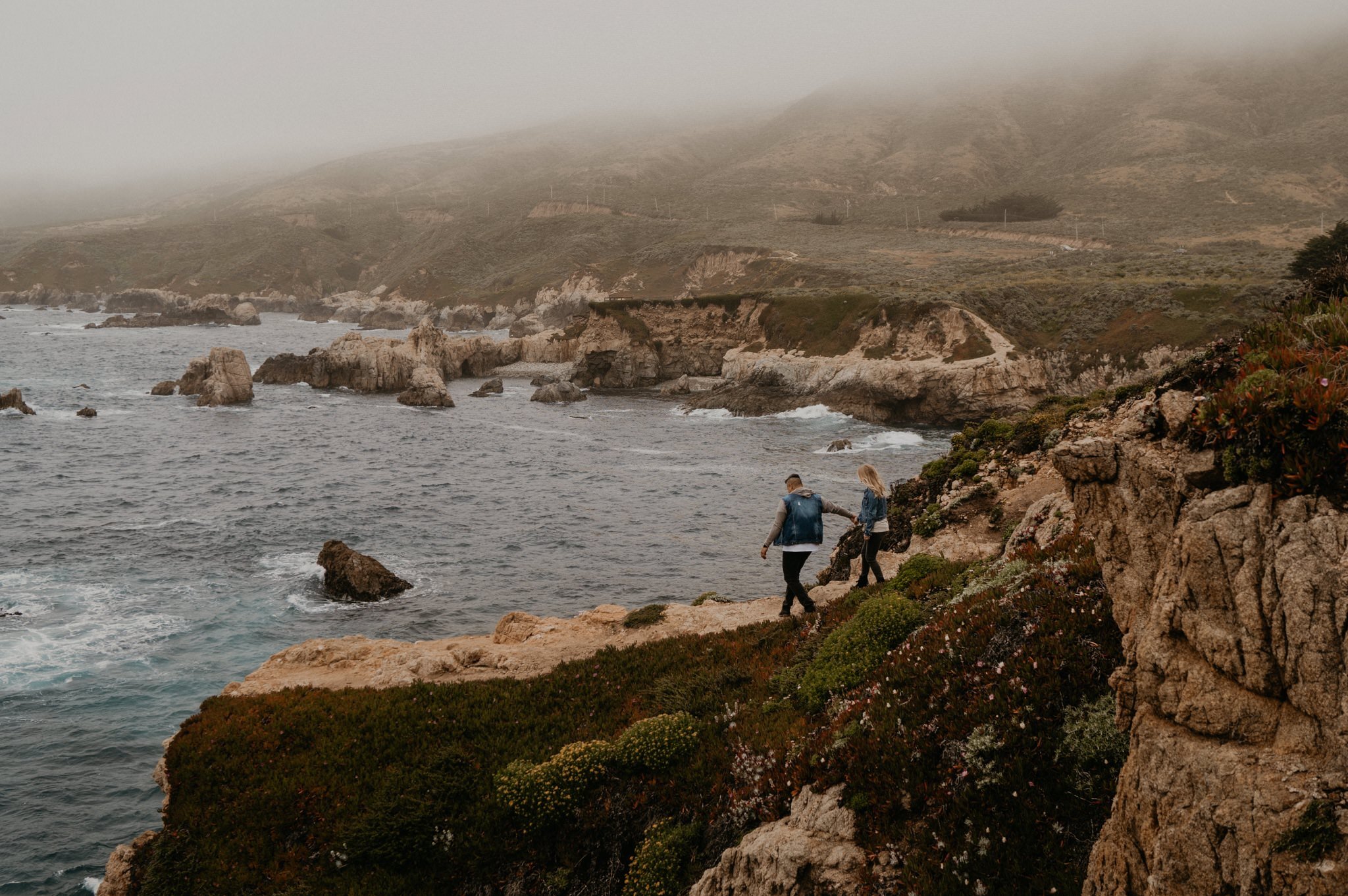 Moody and Foggy Big Sur Engagement Session