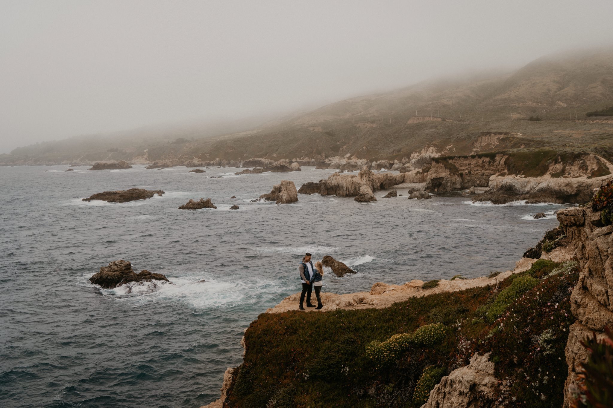 Moody and Foggy Big Sur Engagement Session