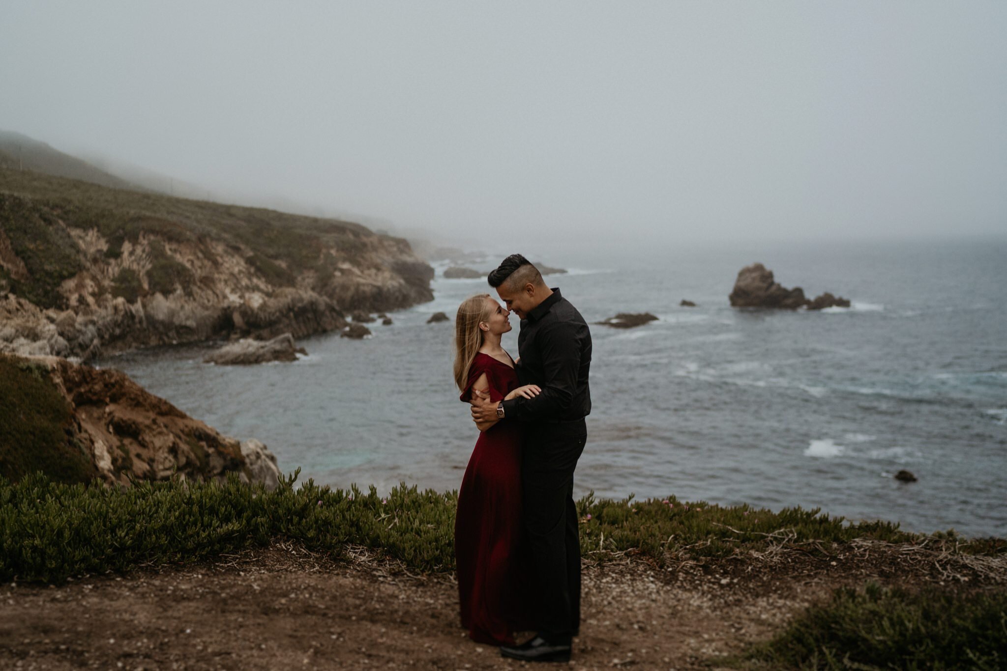 Moody and Foggy Big Sur Engagement Session