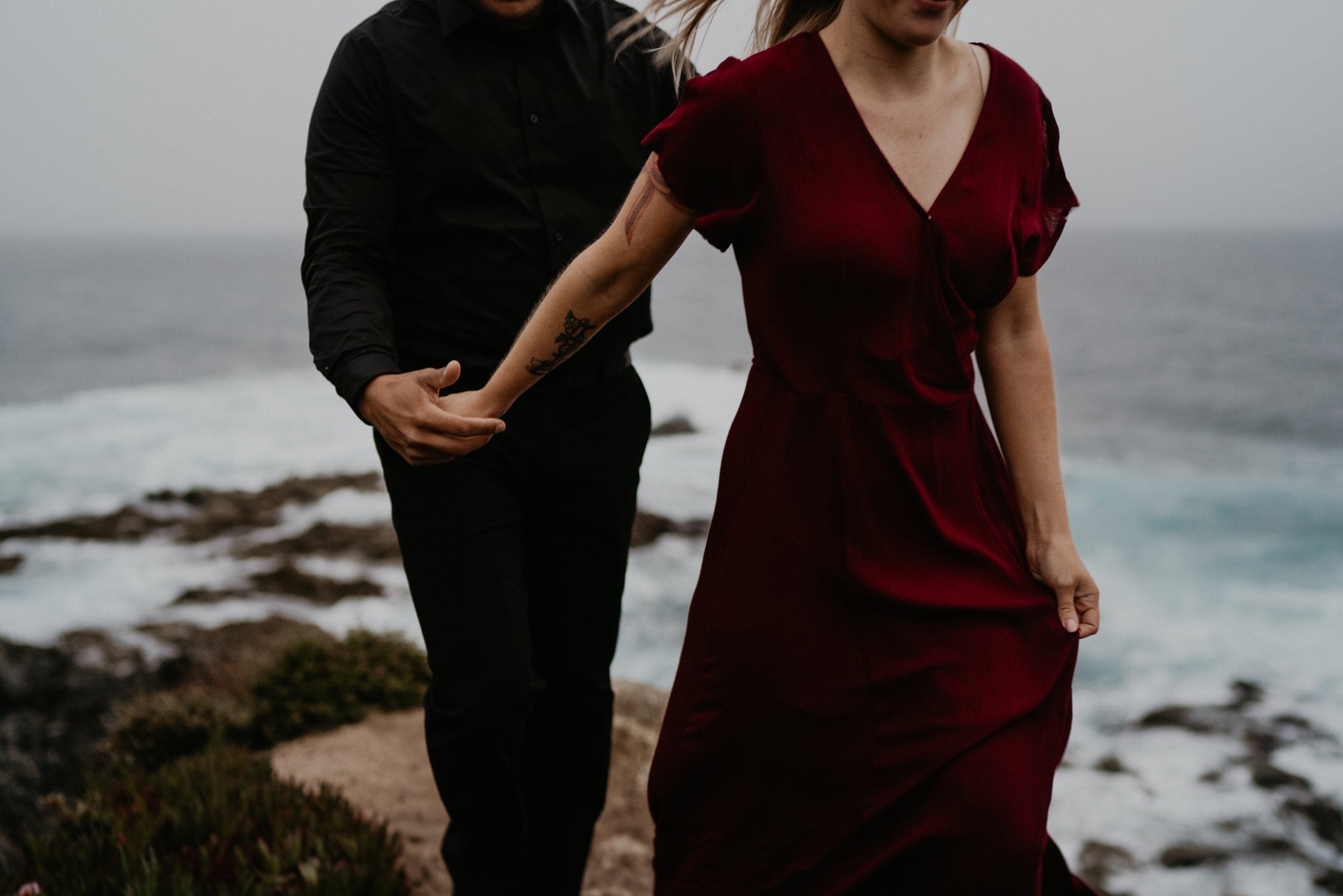 Moody and Foggy Big Sur Engagement Session