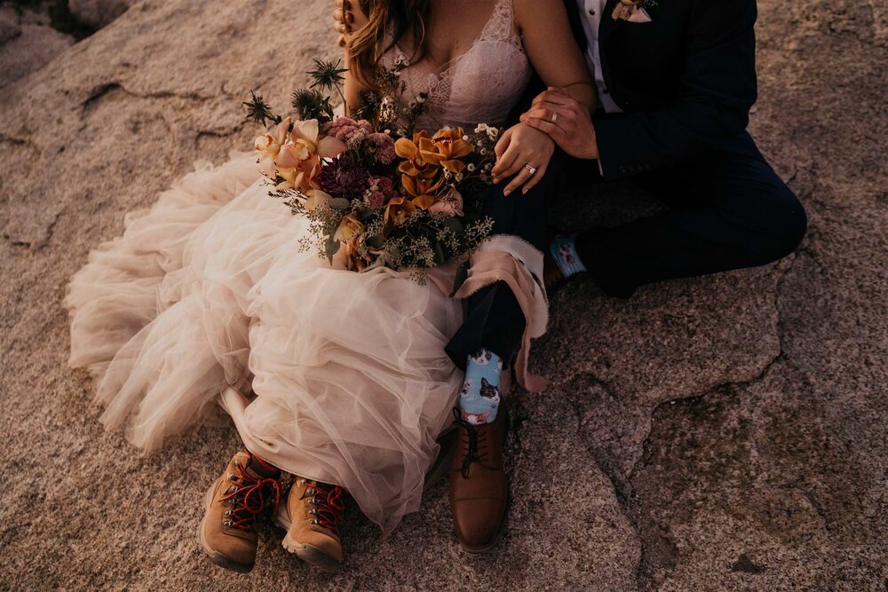 Unique Elopement Ideas: Customized socks with printed dog and cat pets