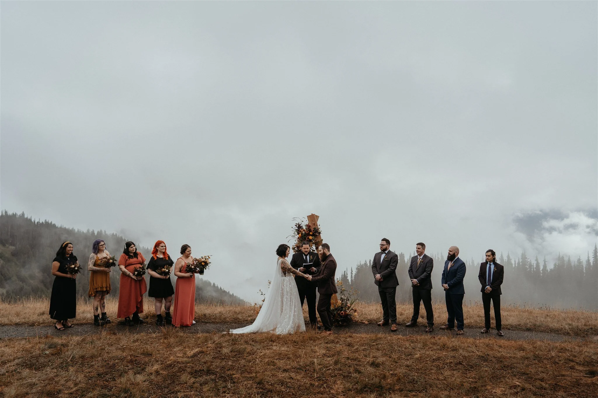 Hurricane Ridge Olympic National Park Intimate Wedding during COVID \ Hurricane Ridge Elopement