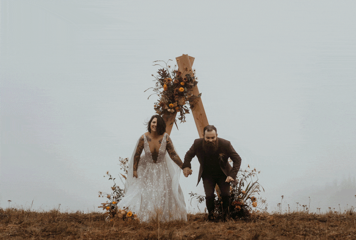 Hurricane Ridge Elopement in the Fall with earthy color palette