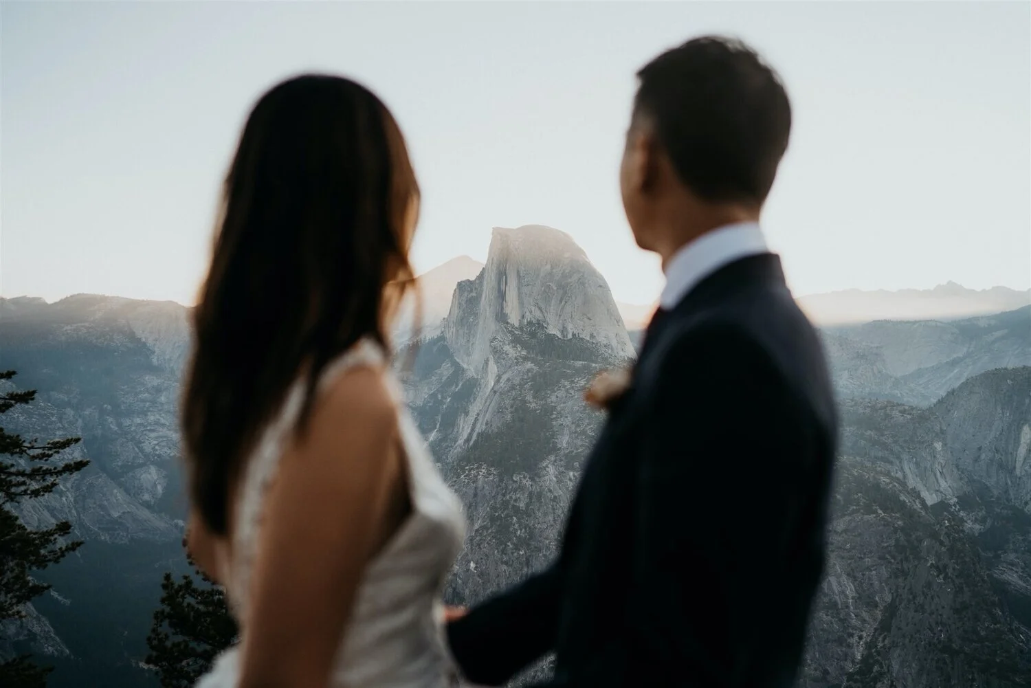 Sunrise Glacier Point elopement at Yosemite National Park