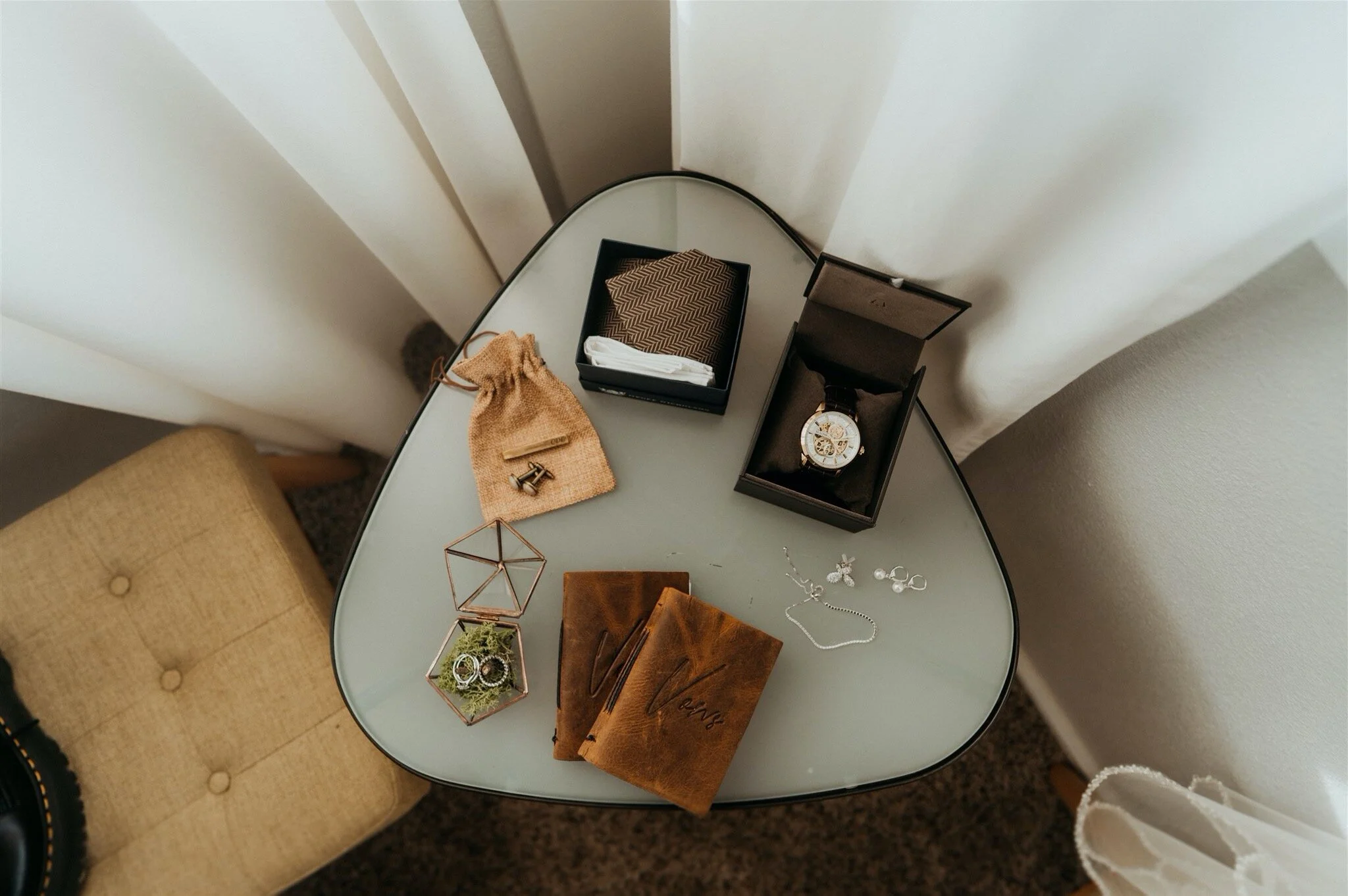 Elopement Day Getting Ready Details and Dresses