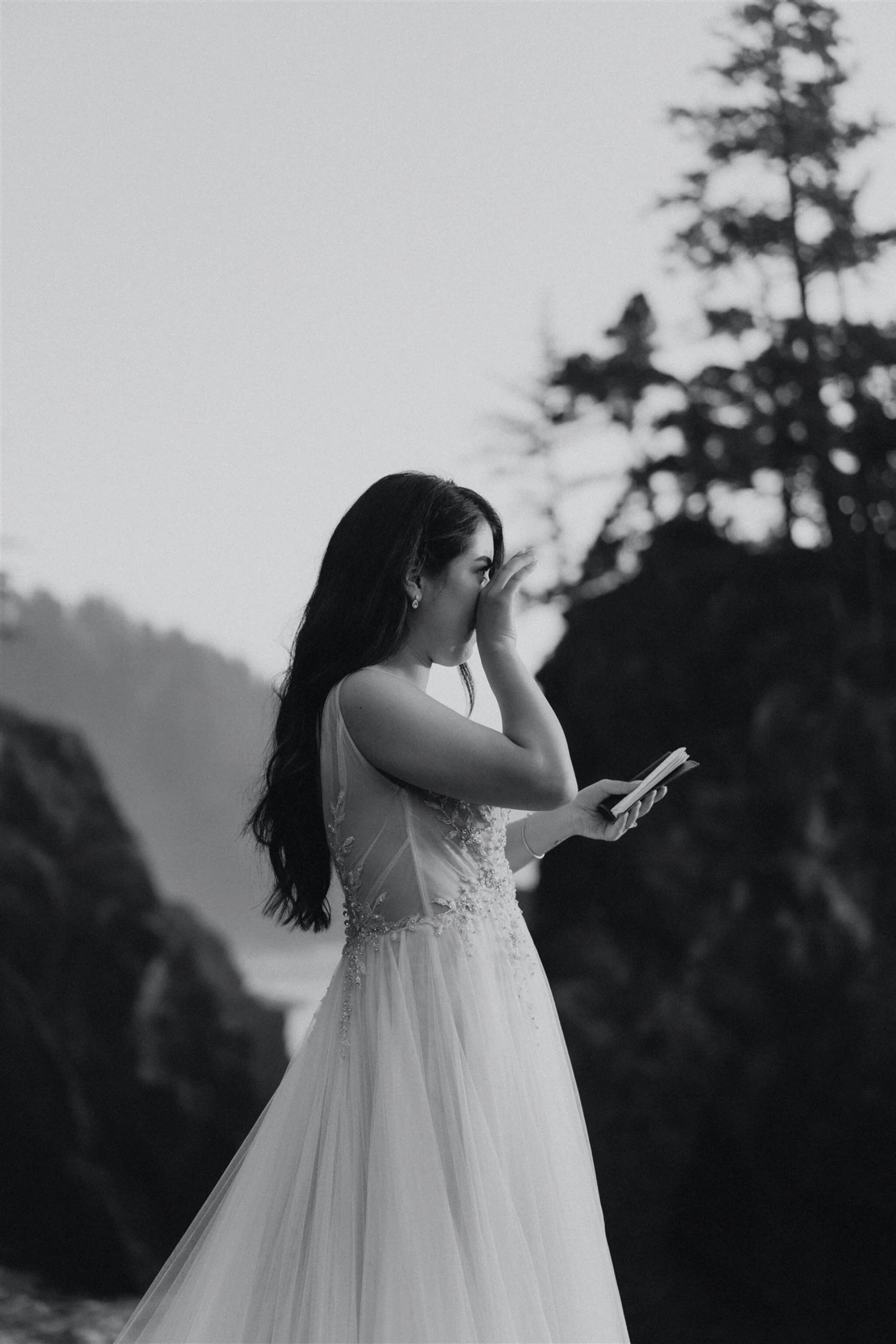 Brides Exchanging Vows during Elopement Ceremony