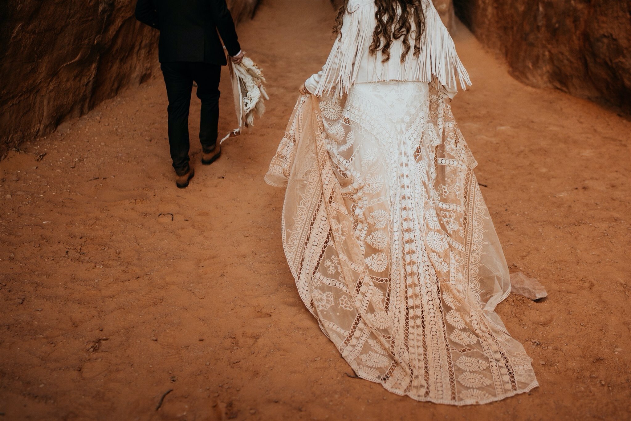 Boho Bride and Groom Outfits