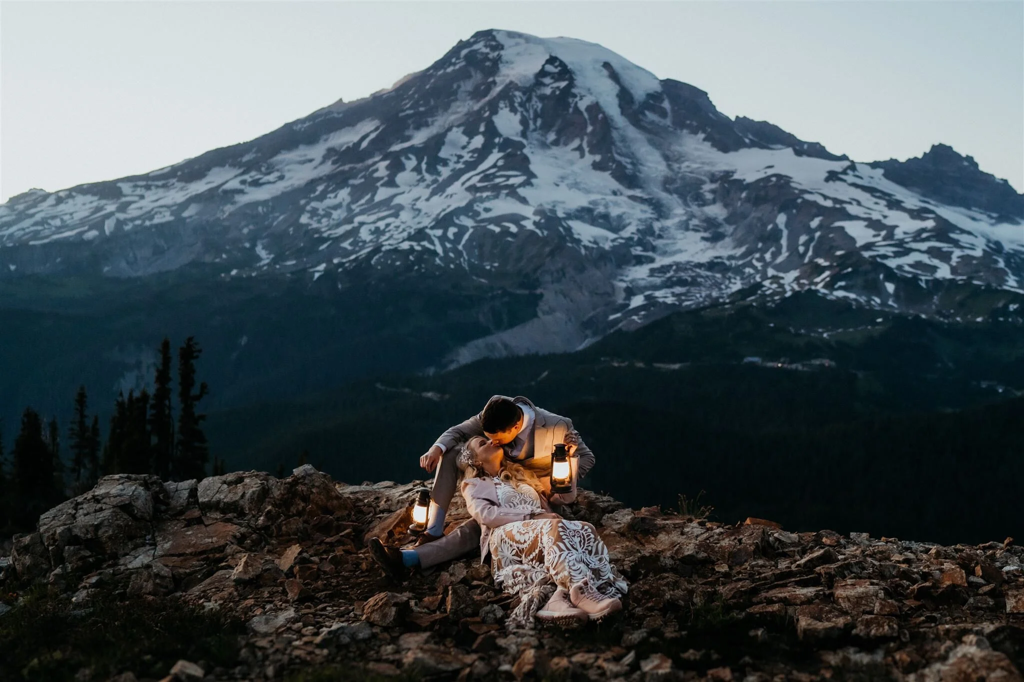 Washington Mountain Sunset Elopement