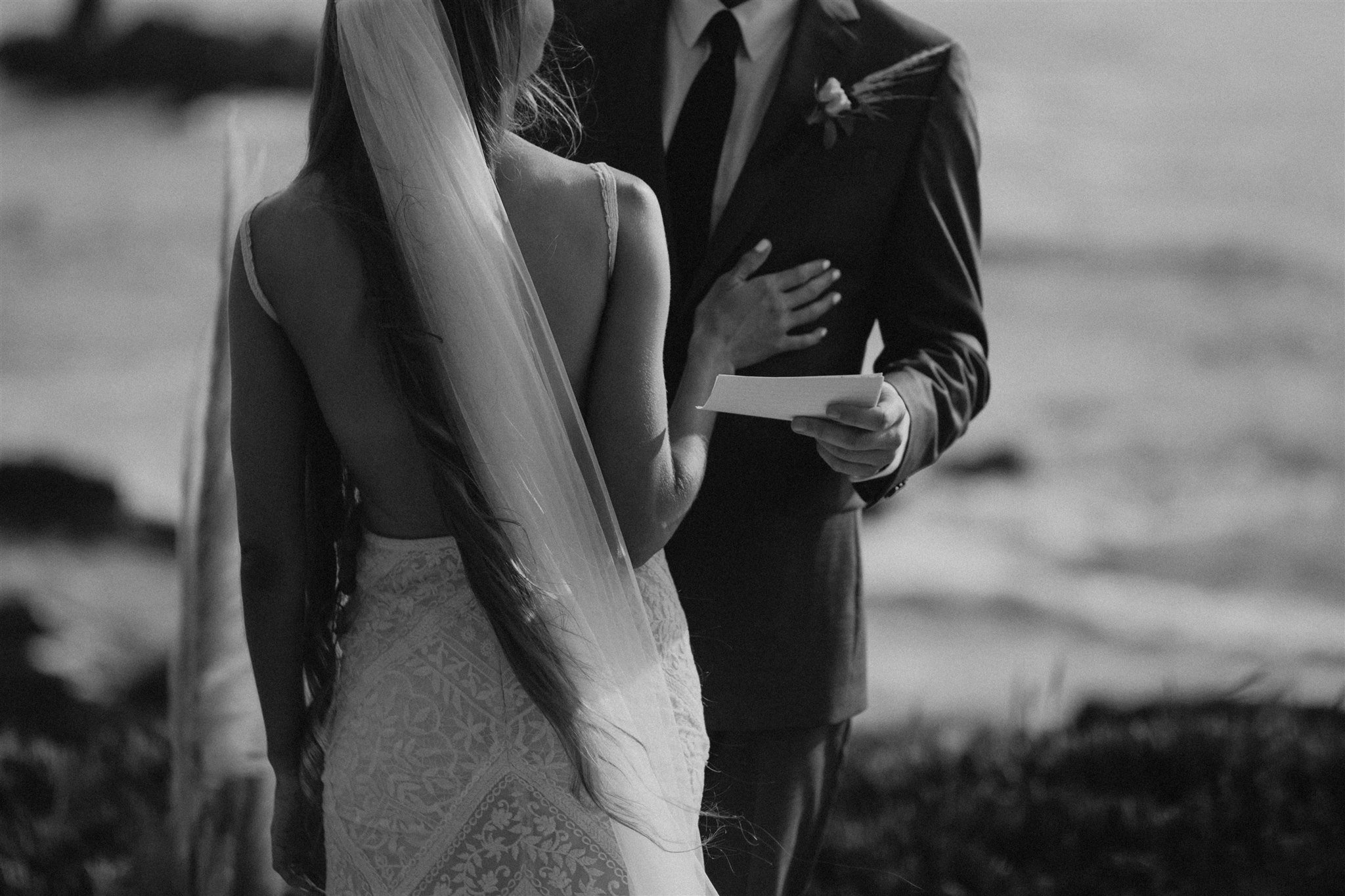 Couple exchanging rings during elopement ceremony