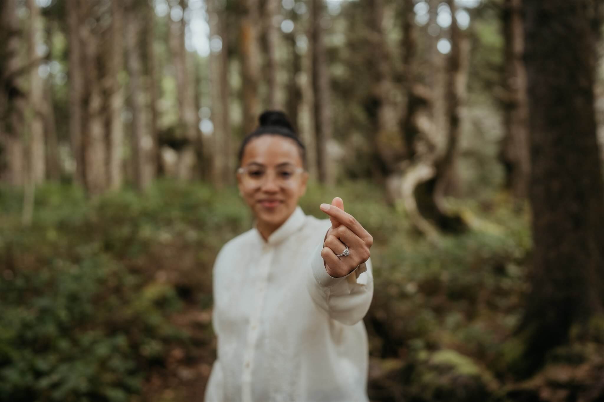 Bride portraits in Olympic National Park