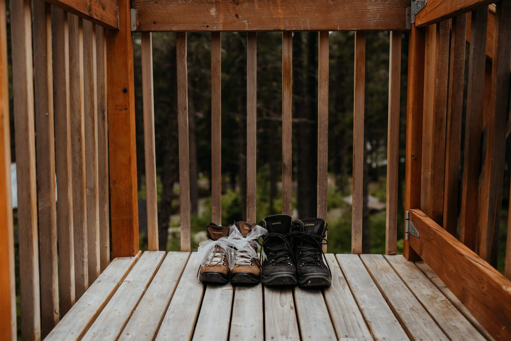 Elopement hiking boots