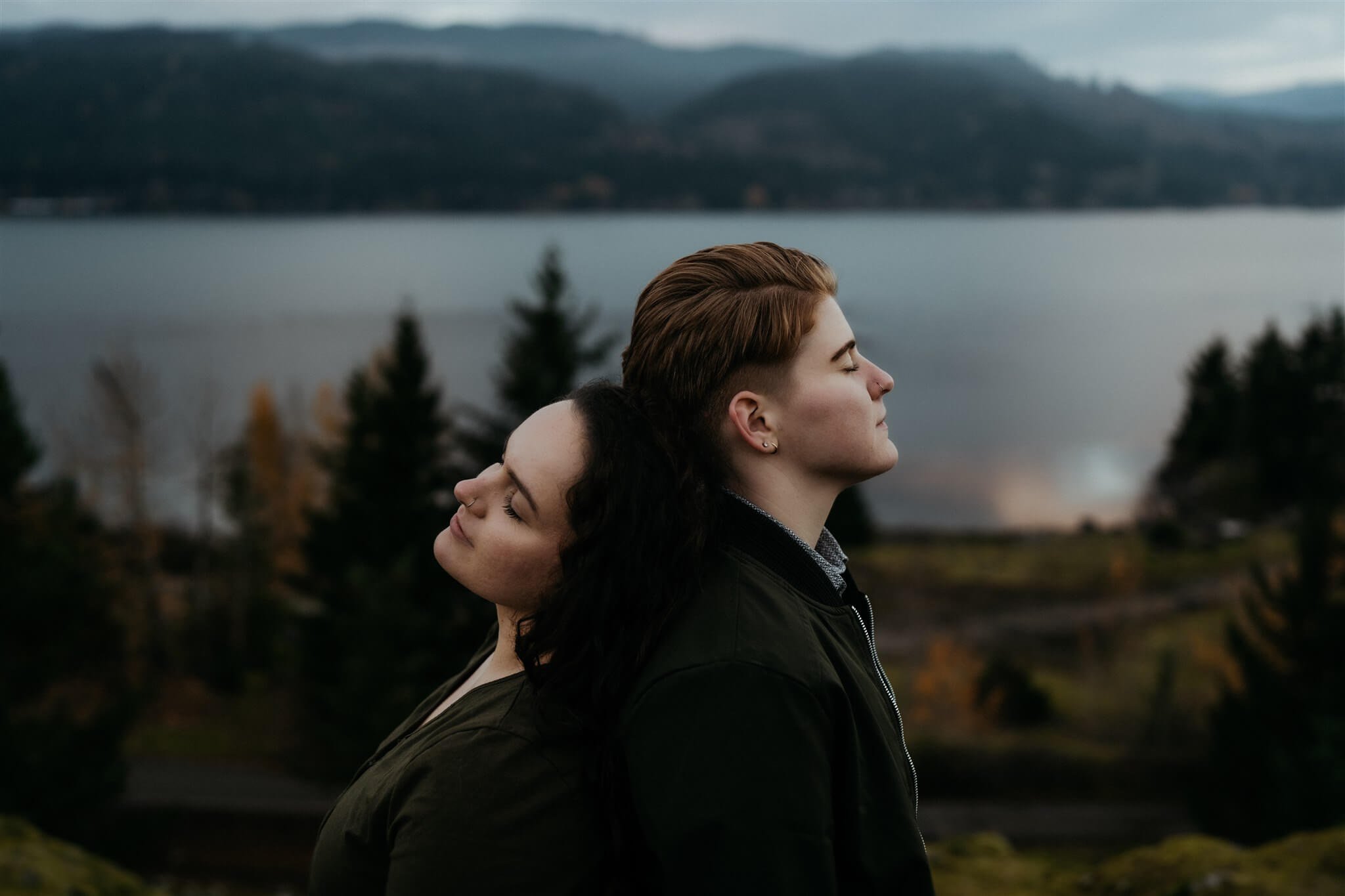 Couple portraits during Oregon engagement